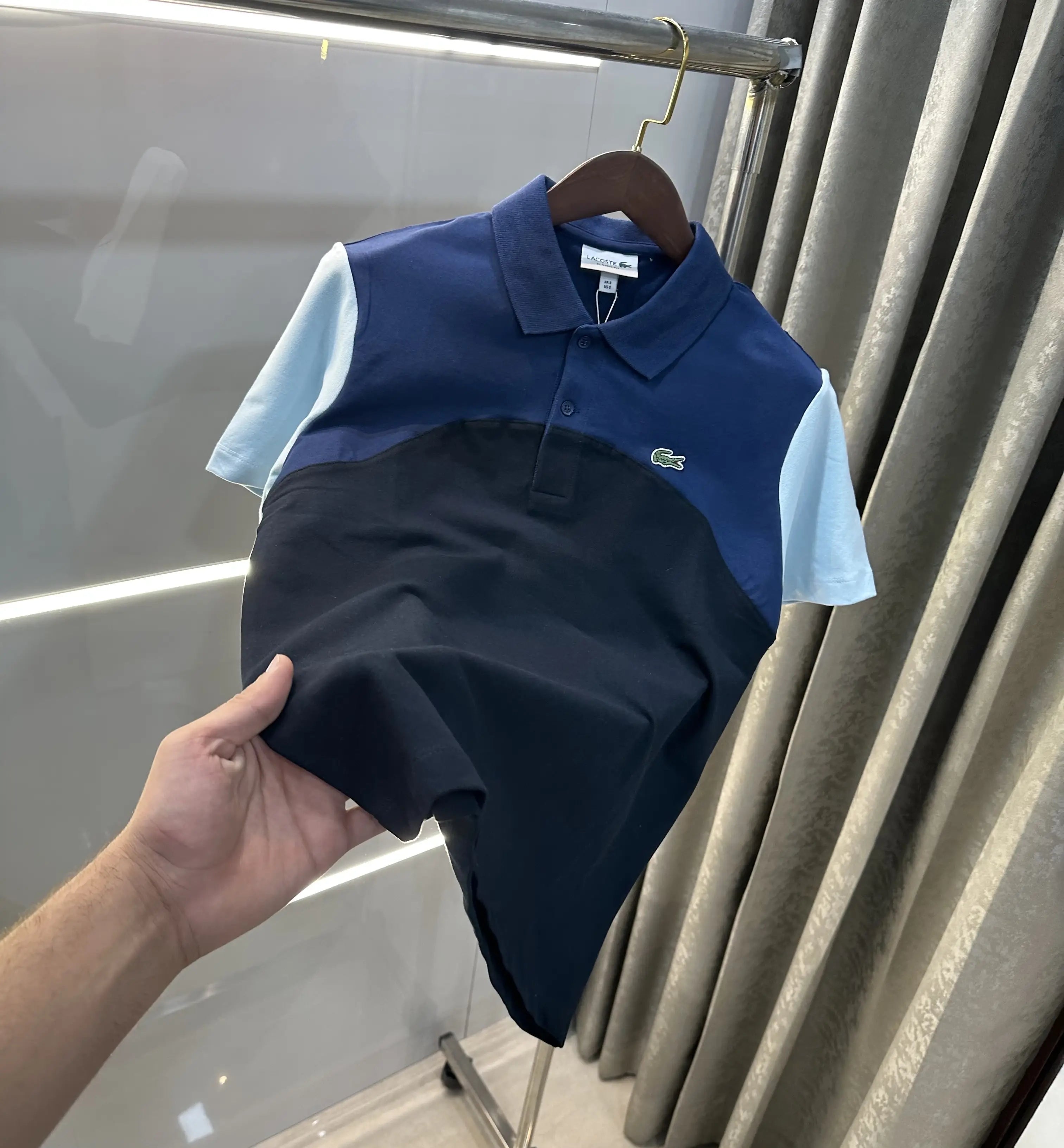 Lacost e Blue Embroidery Logo Premium Polo T-Shirt Secondary image