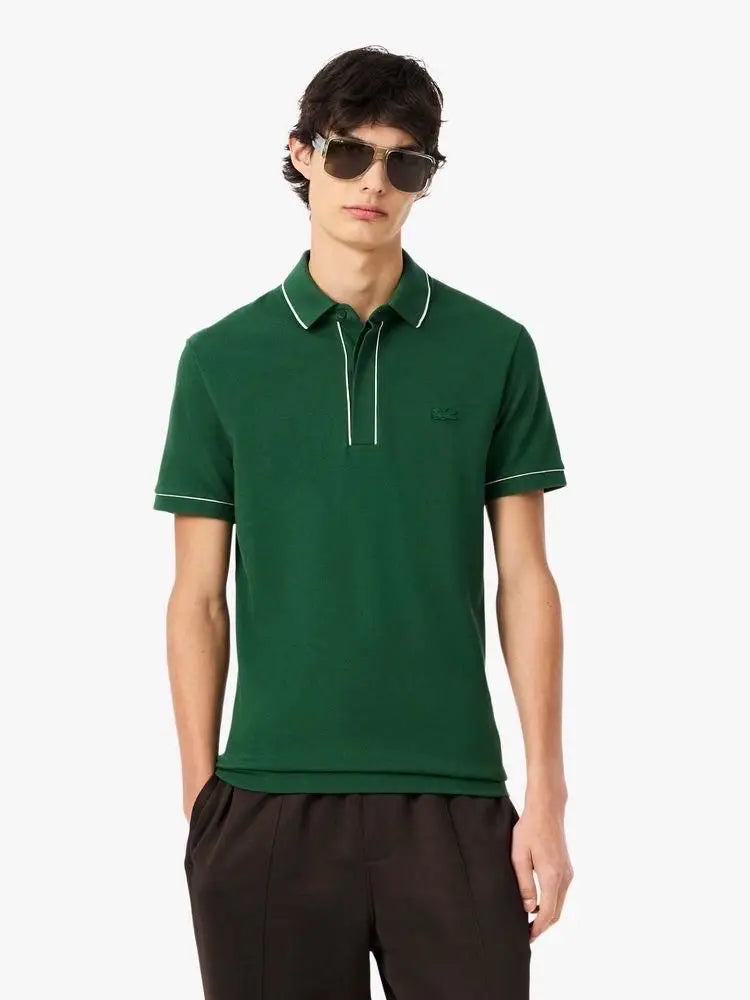 Lacost e Olive Embroidery Logo Premium Polo T-Shirt