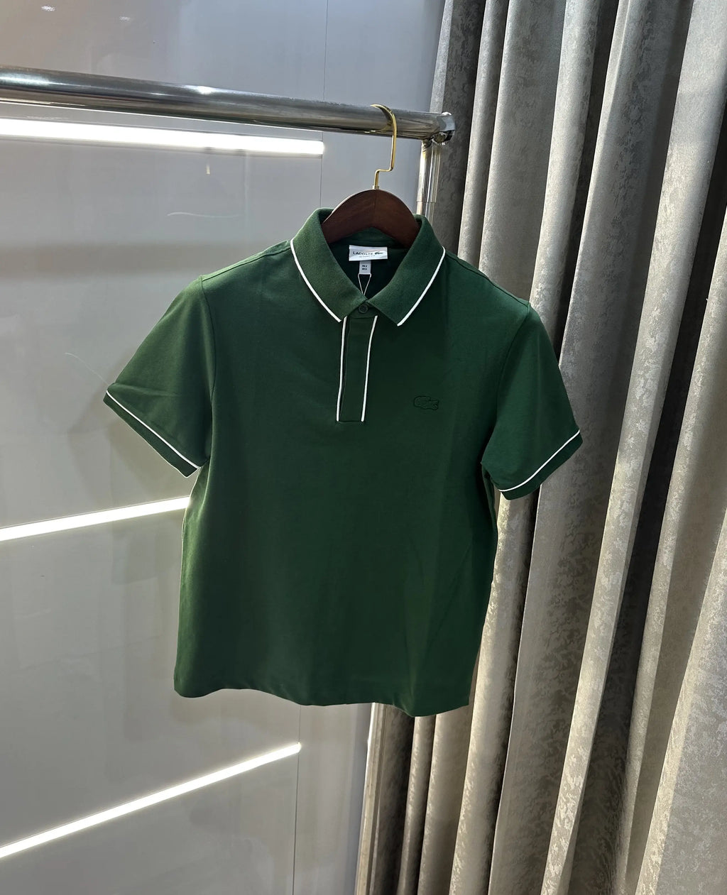 Lacost e Olive Embroidery Logo Premium Polo T-Shirt