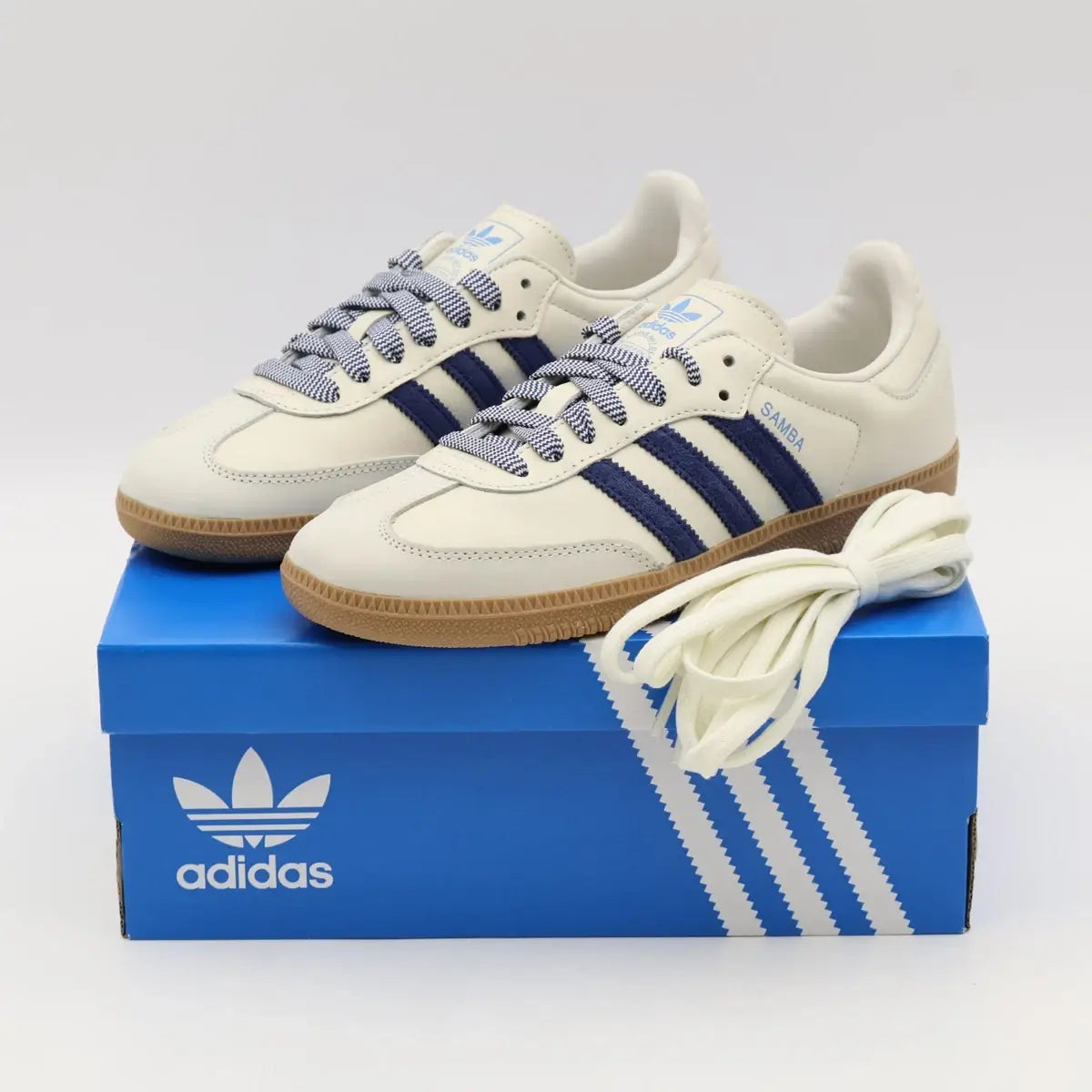 Adidas Samba Off White Navy Blue