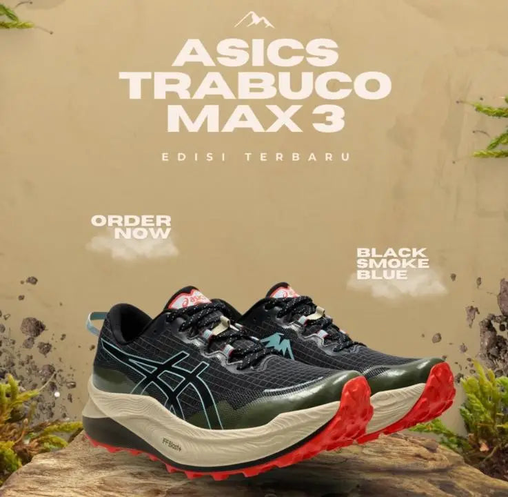 Asics Trabuco Max Black Green Shoes