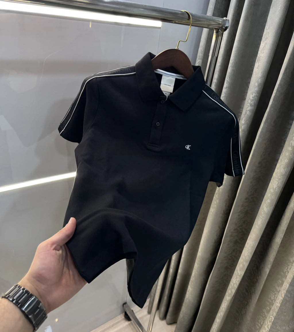 Calvin Klein Black Logo Work Premium Polo T-Shirt
