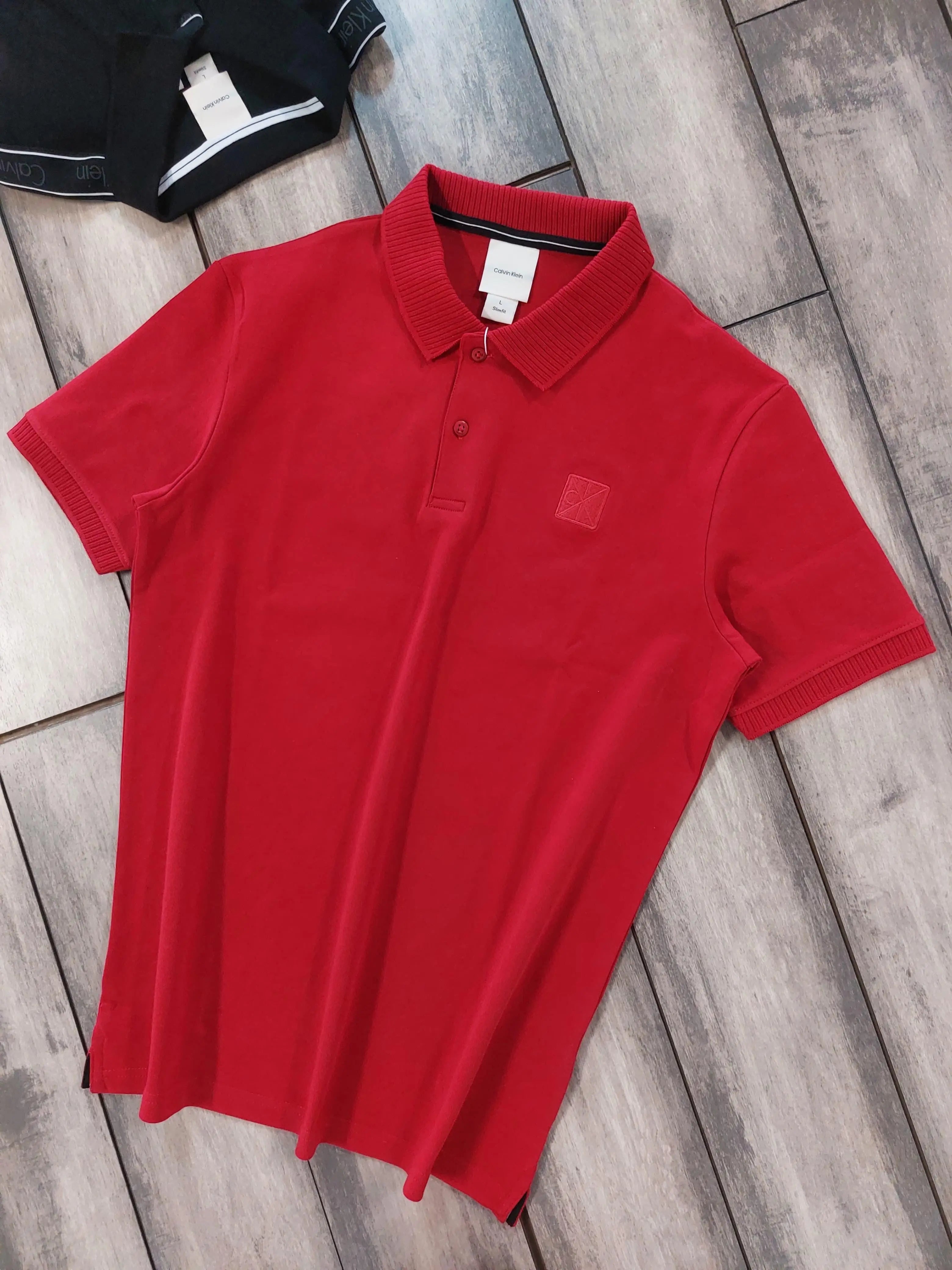 Calvin Klein Red Logo Work Premium Polo T-Shirt Main image