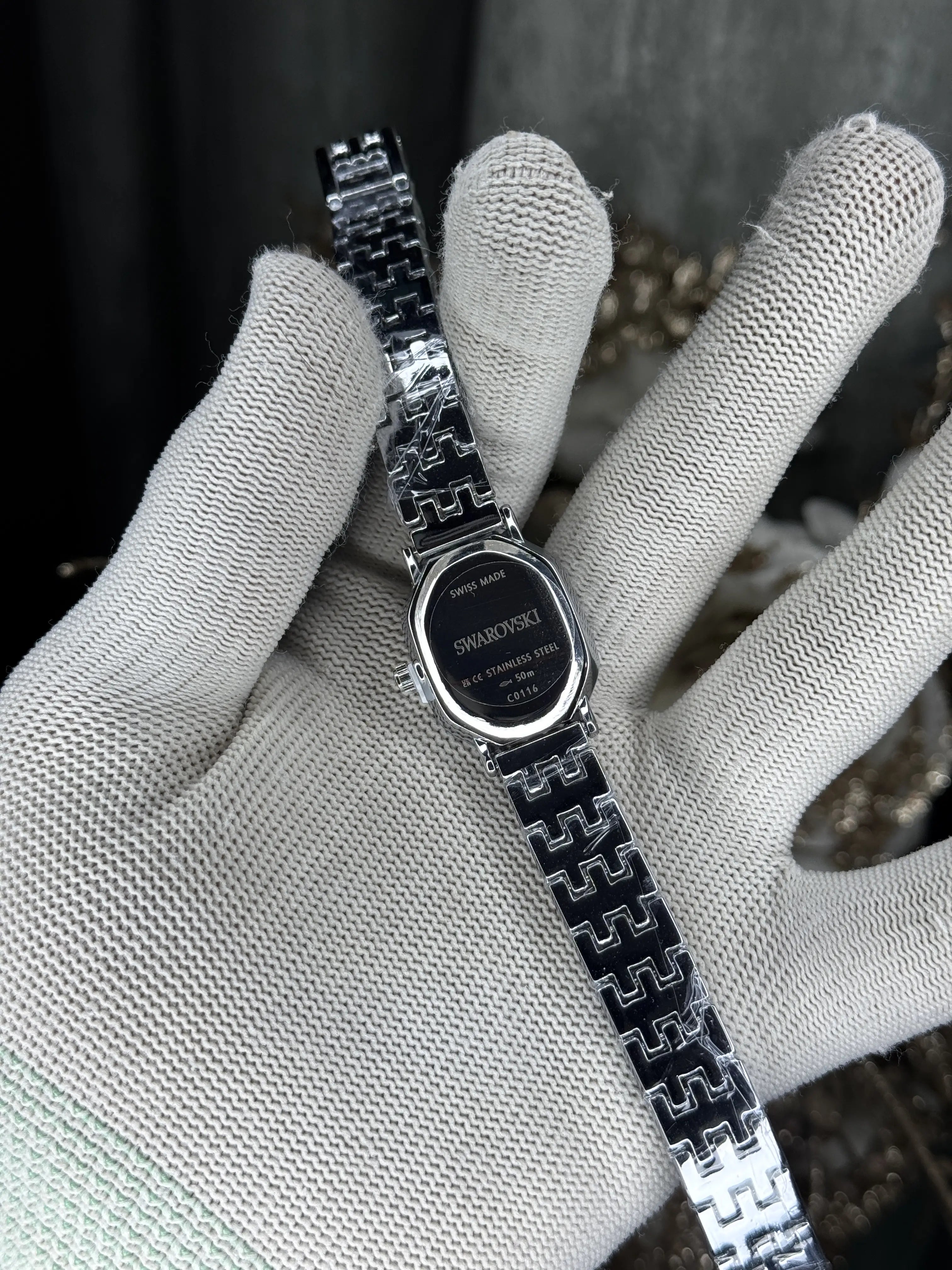 Swarovsk i Silver Green Premium Watch