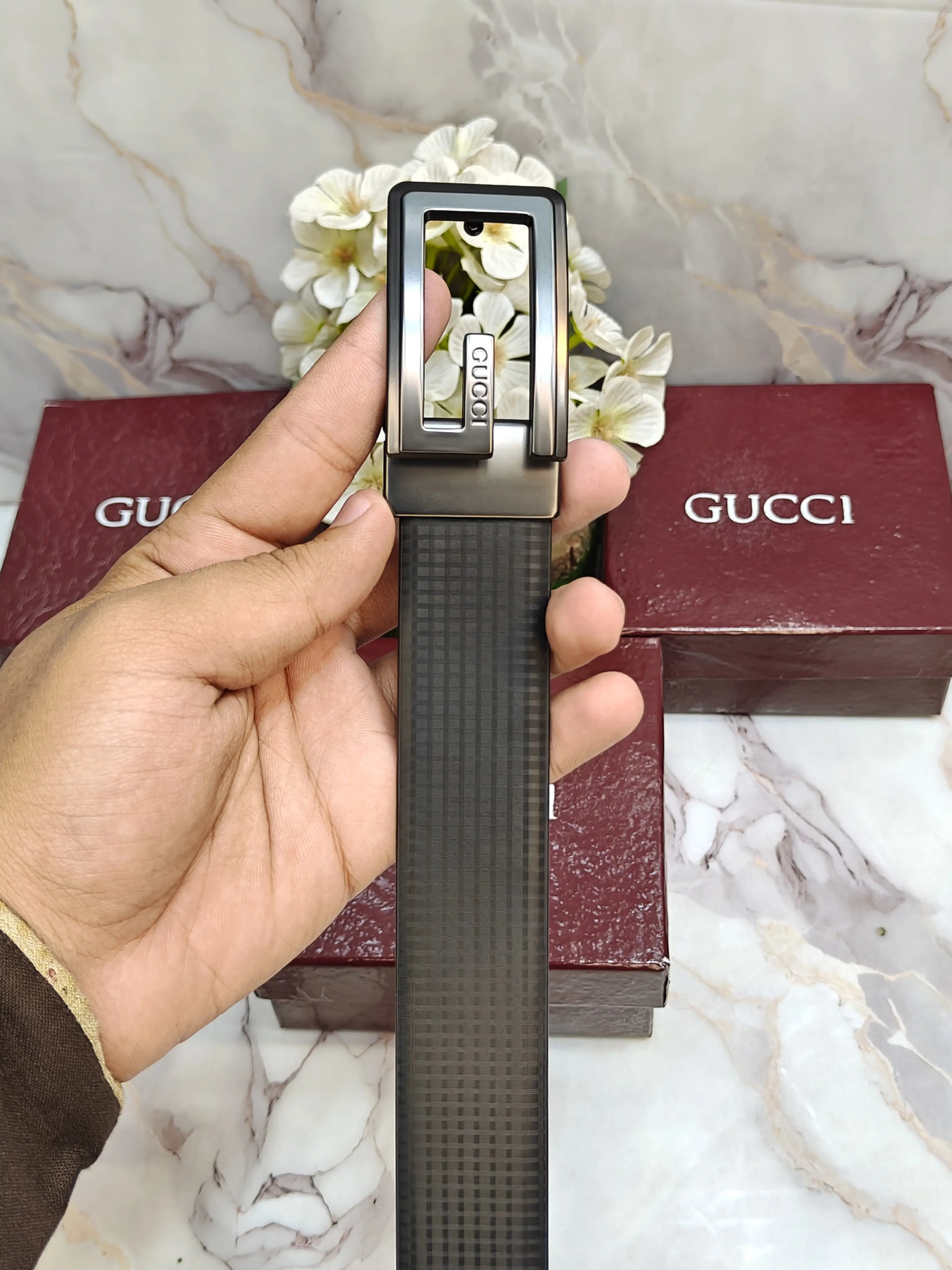 GG GUCCI PREMIUM QUALITY REVERSEABLE BELT WITH OG BOX GG-623
