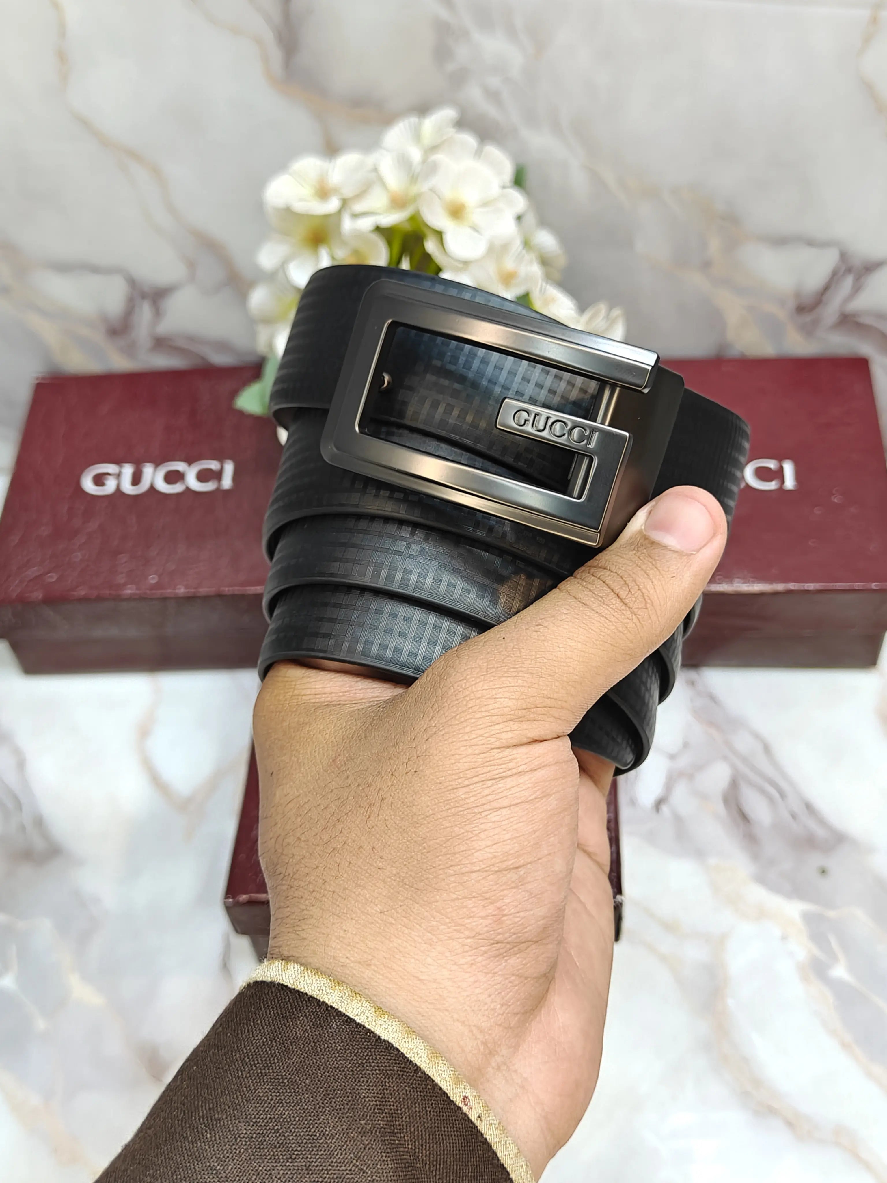 GG GUCCI PREMIUM QUALITY REVERSEABLE BELT WITH OG BOX GG-623