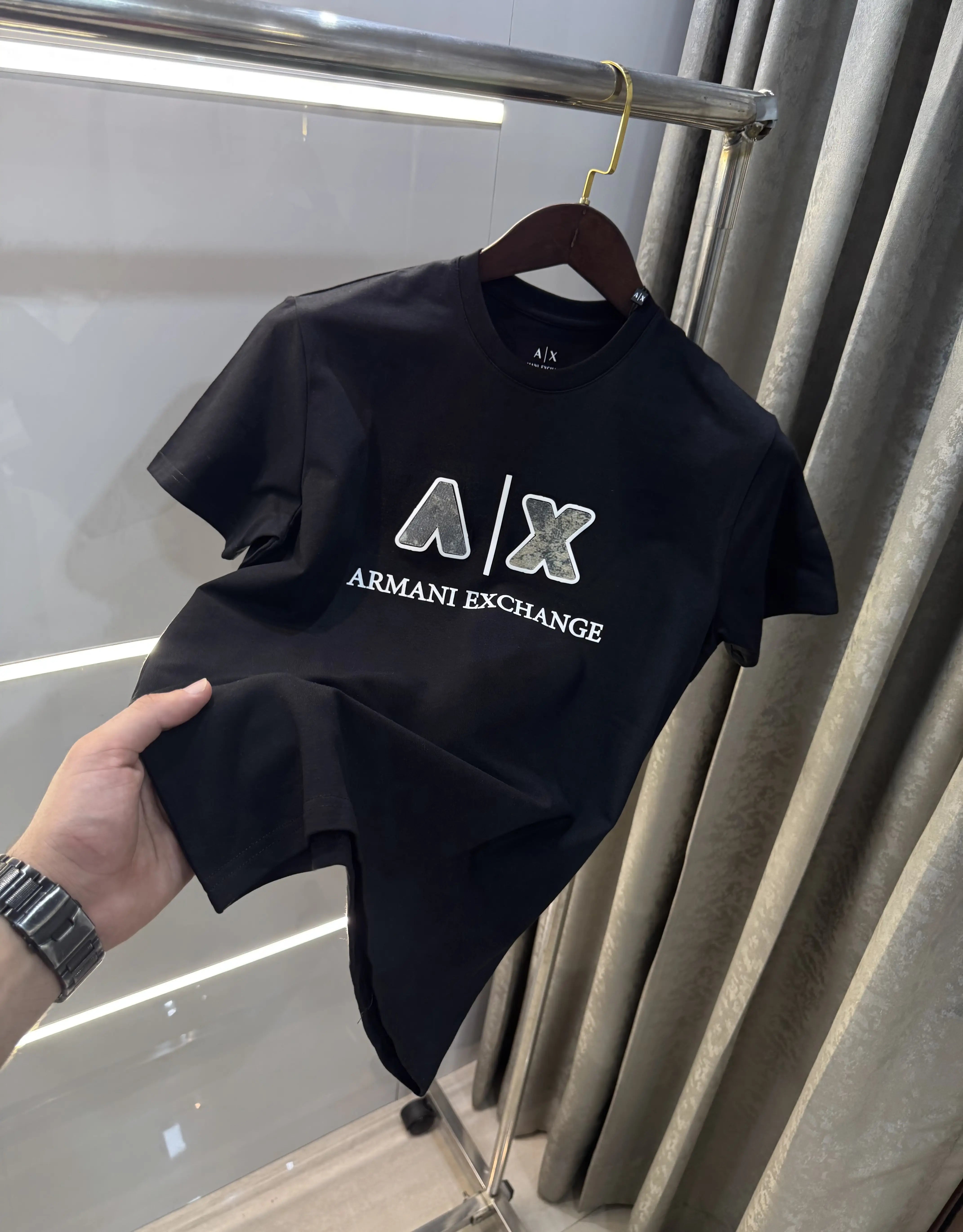 Arman i Exchange Black Logo Print Imported T-Shirt Secondary image