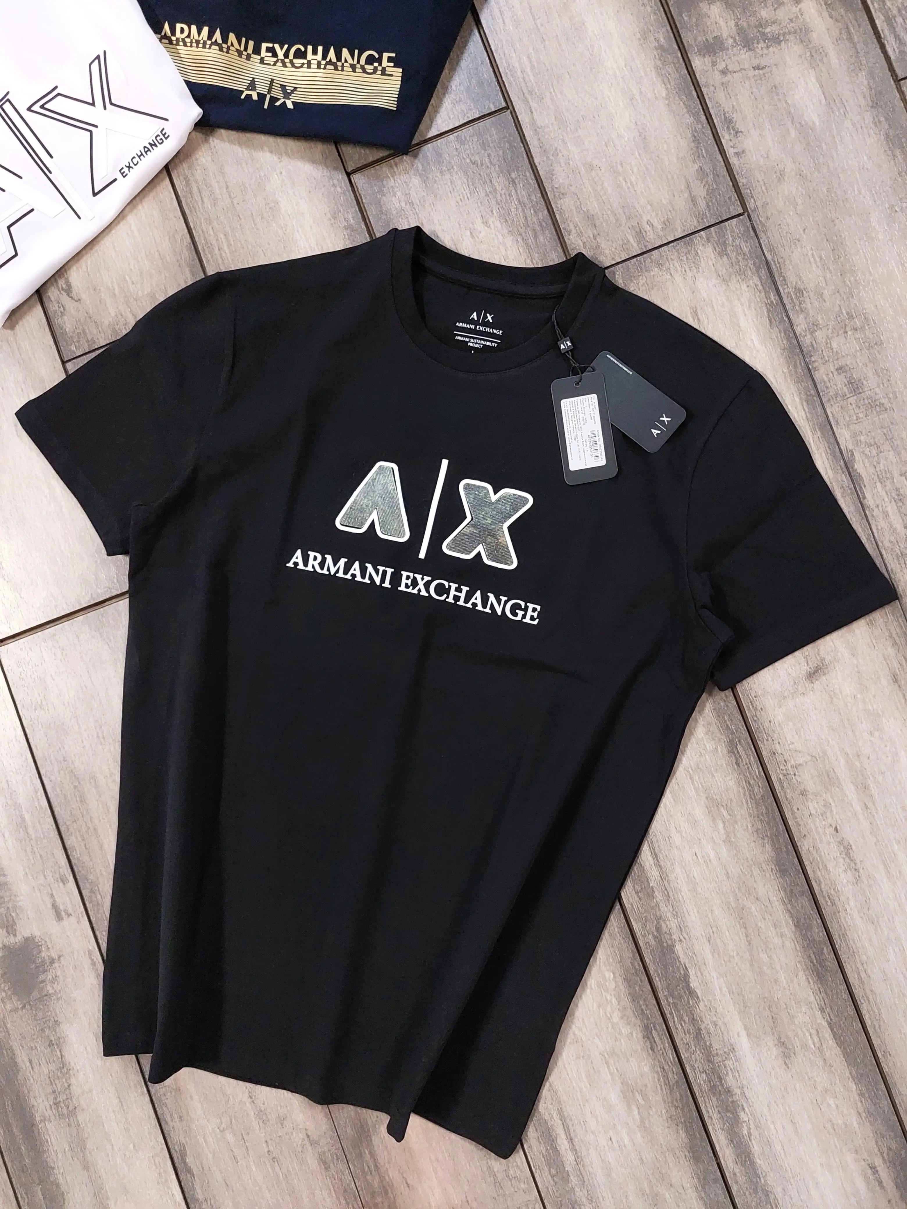 Arman i Exchange Black Logo Print Imported T-Shirt Main image