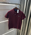 Ralph Lauren Wine Embroidery Logo Knitted Polo T-shirt