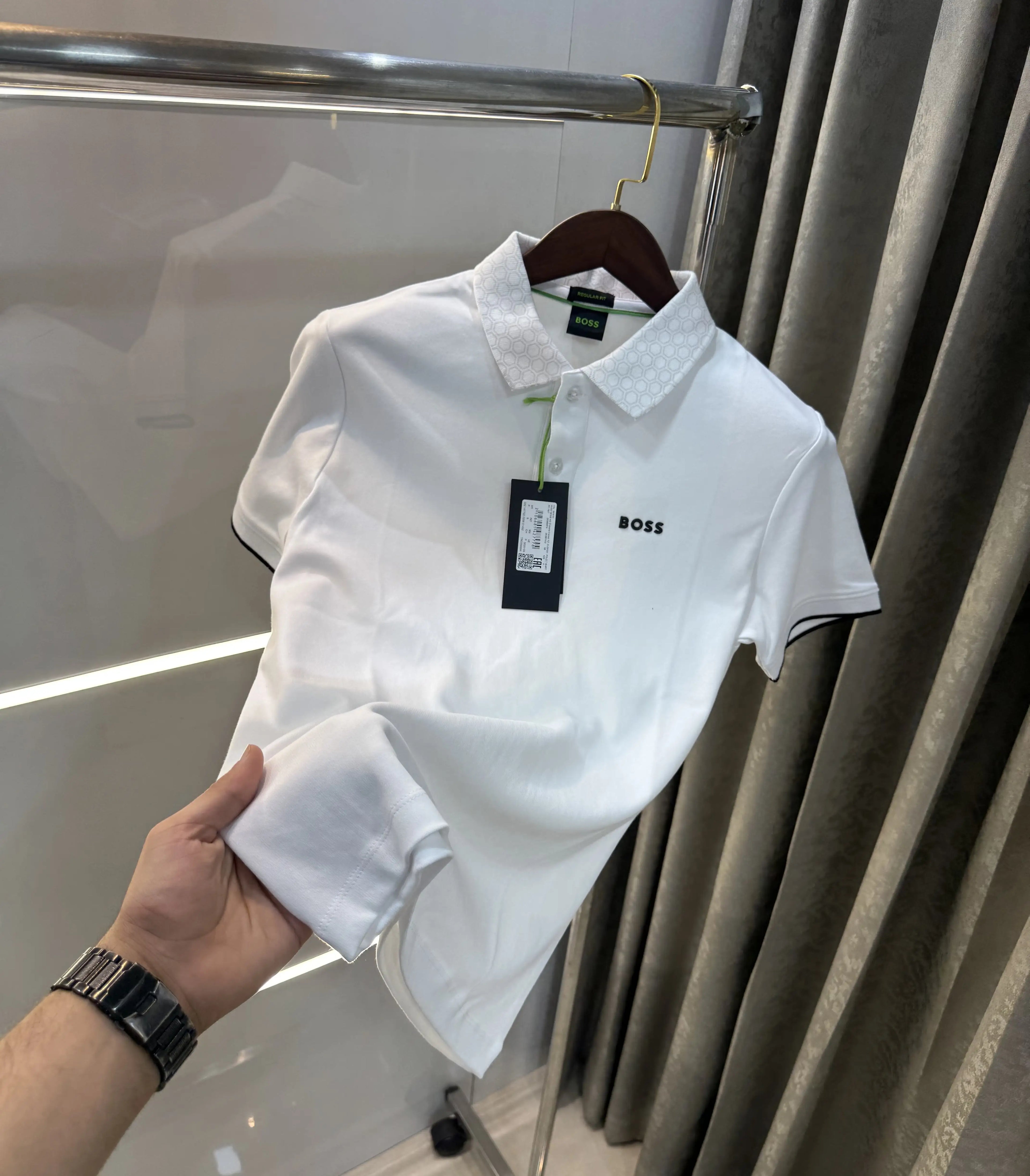 Hugo  Boss White Premium Polo T-shirt