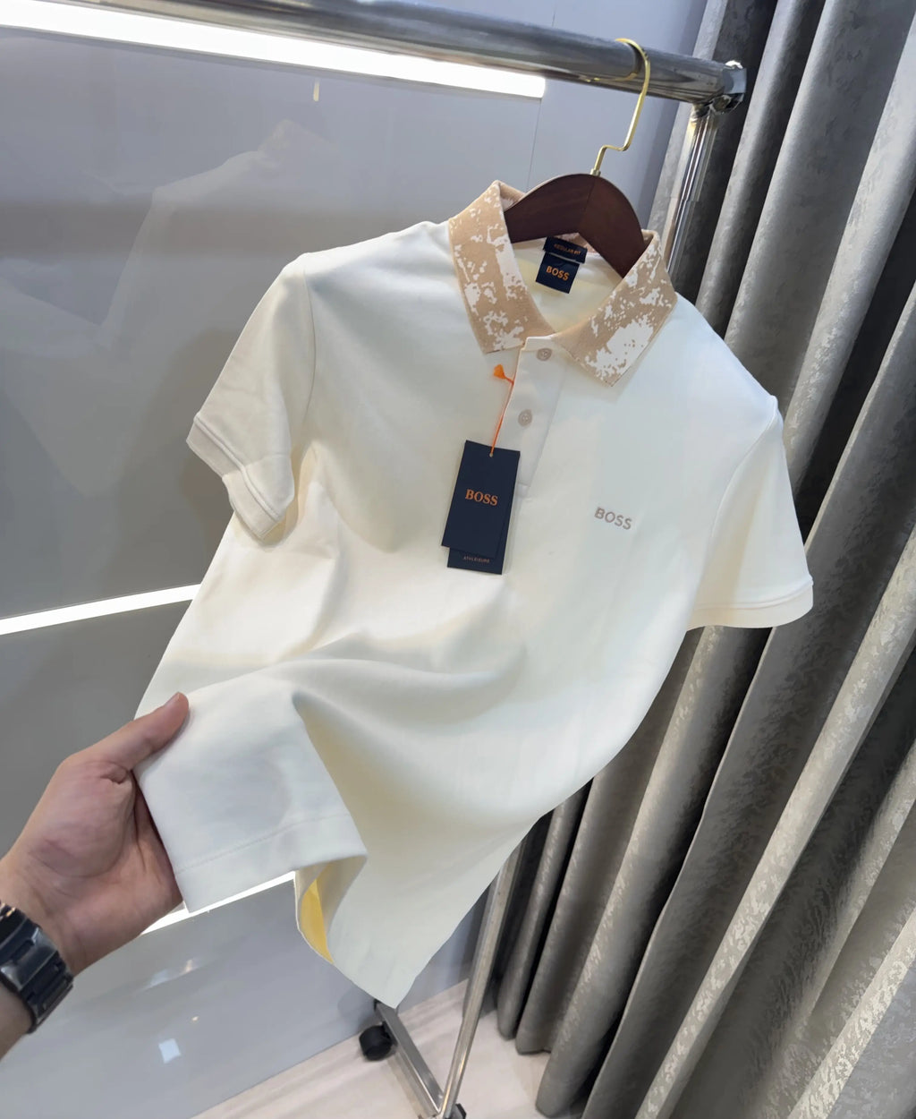 Hugo  Boss Cream Premium Polo T-shirt