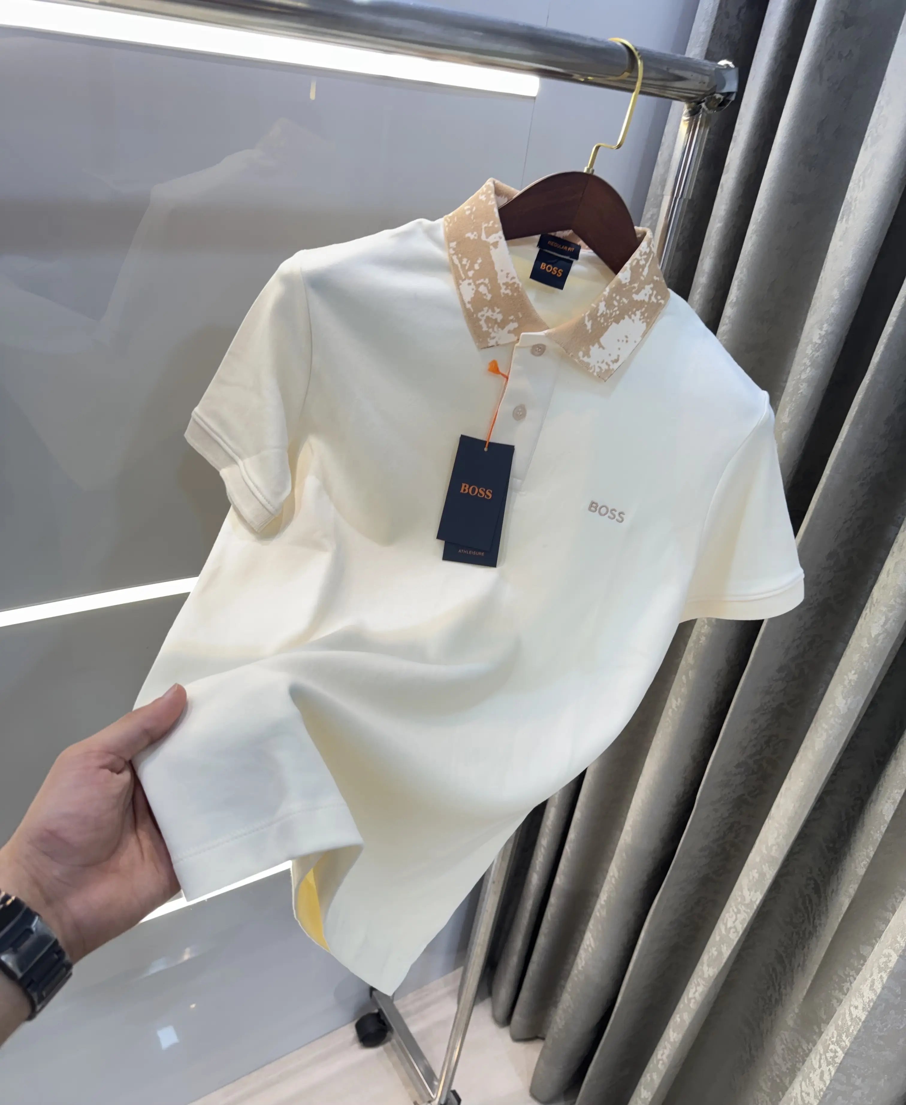Hugo  Boss Cream Premium Polo T-shirt