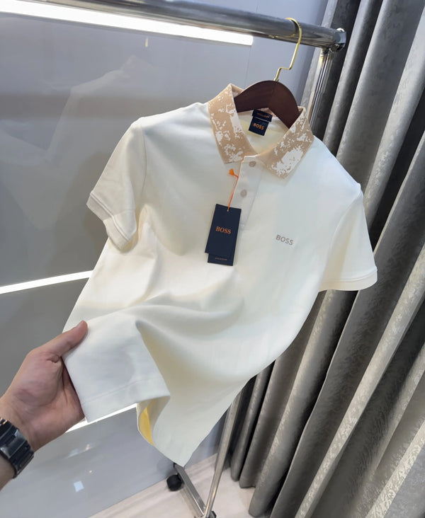 Hugo  Boss Cream Premium Polo T-shirt