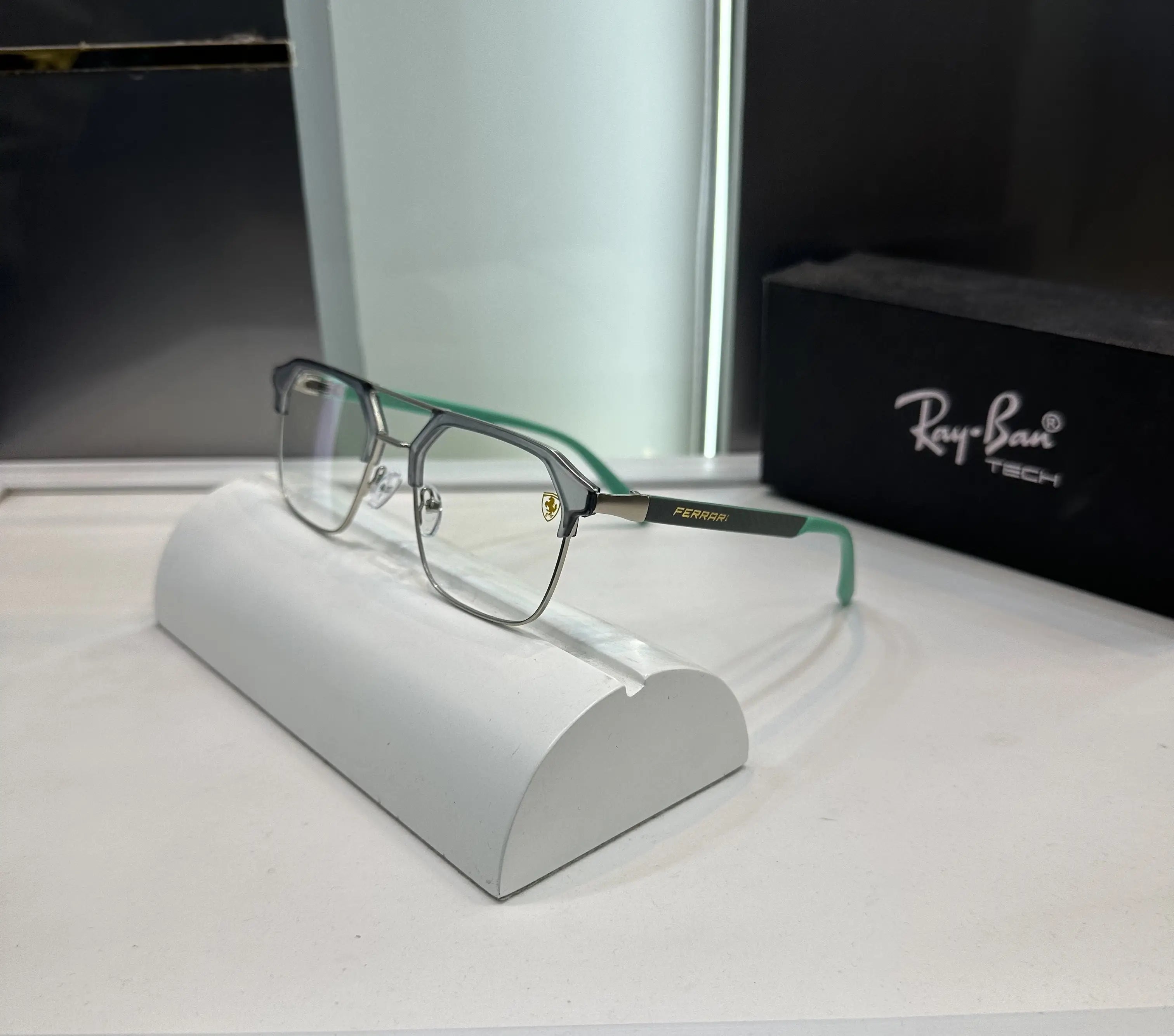 Rayban Ferrar i Grey Green Premium Glasses 04