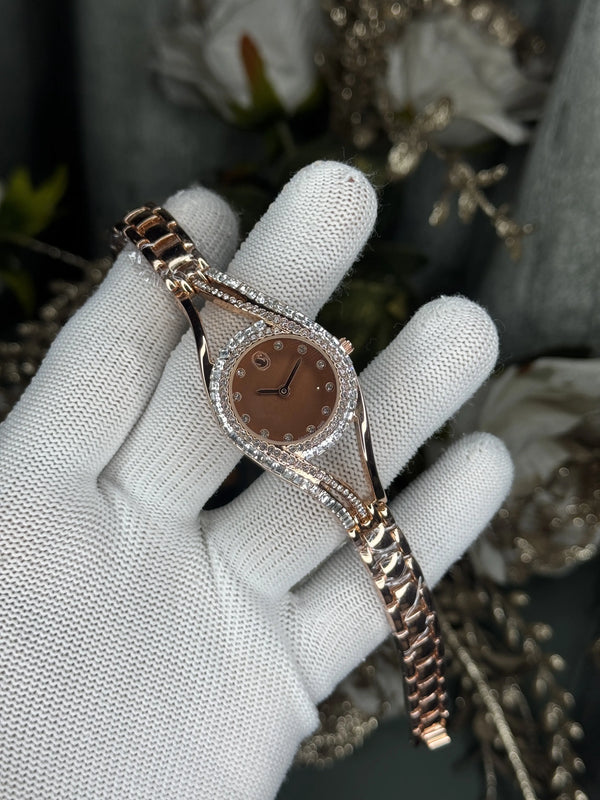 Swarovsk i Hyperbola Bangle Copper Brown Premium Watch