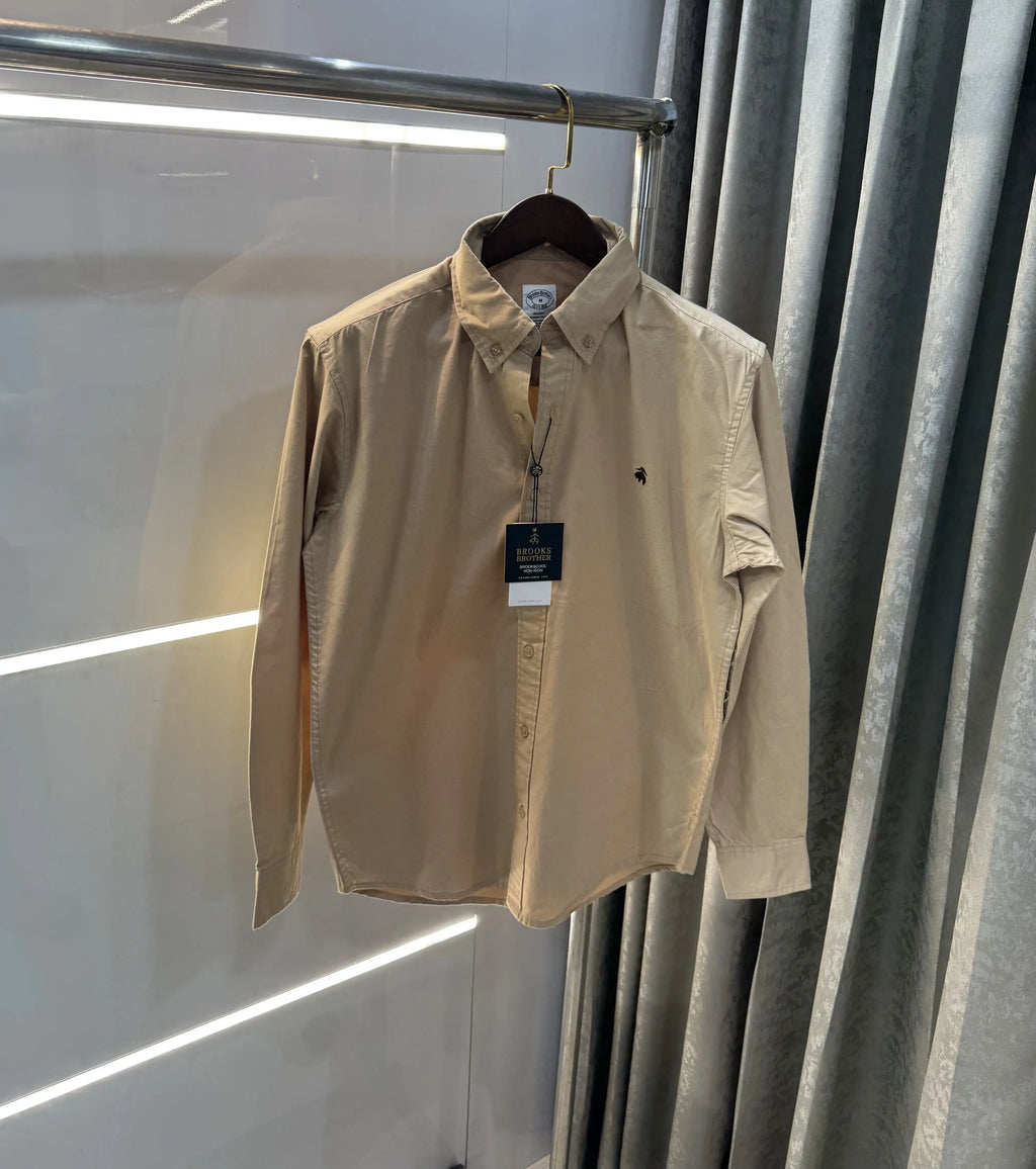 Brooks Brother Beige Oxford Premium Shirt