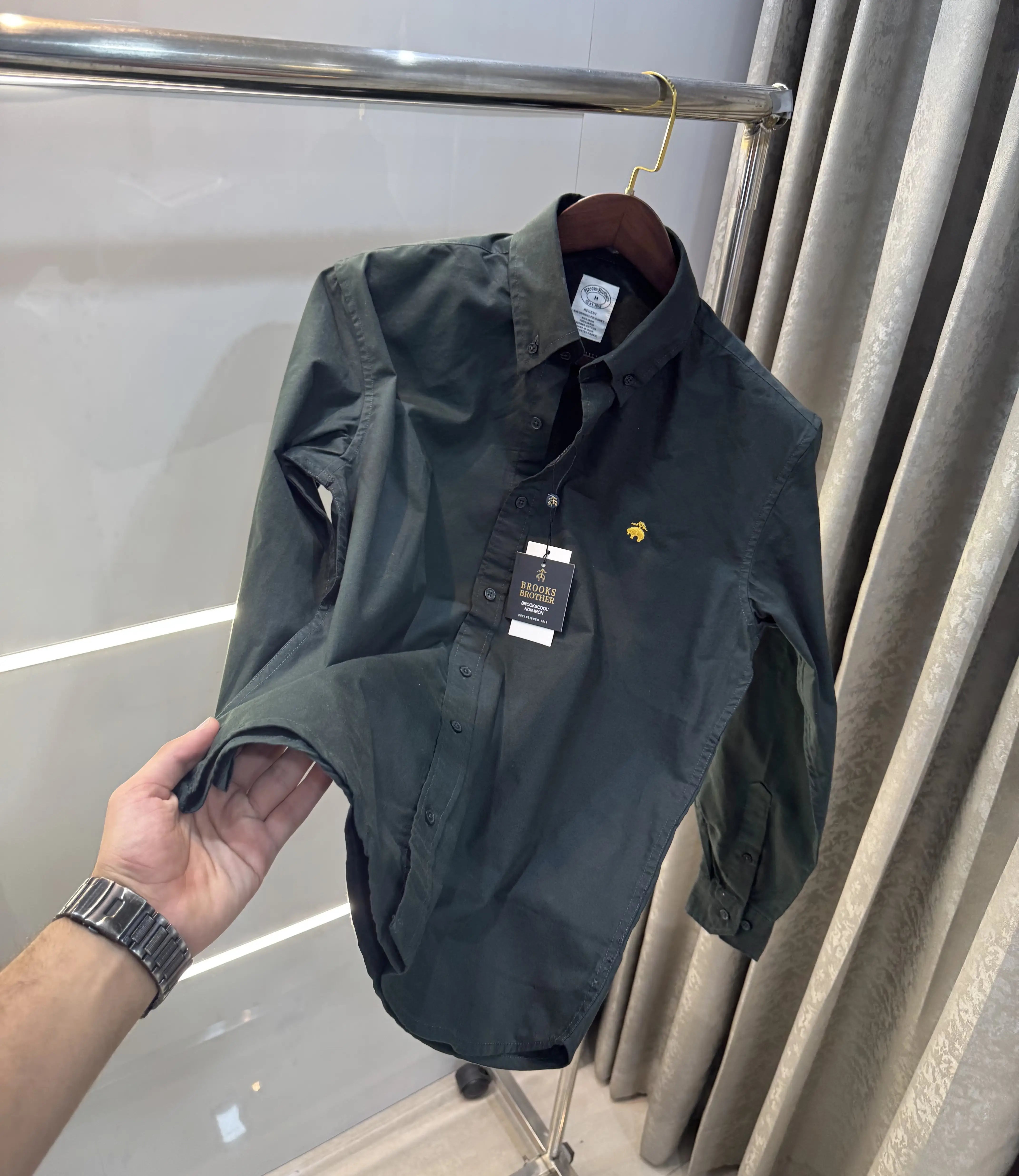 Brooks Brother Bottle Green Oxford Premium Shirt Main image