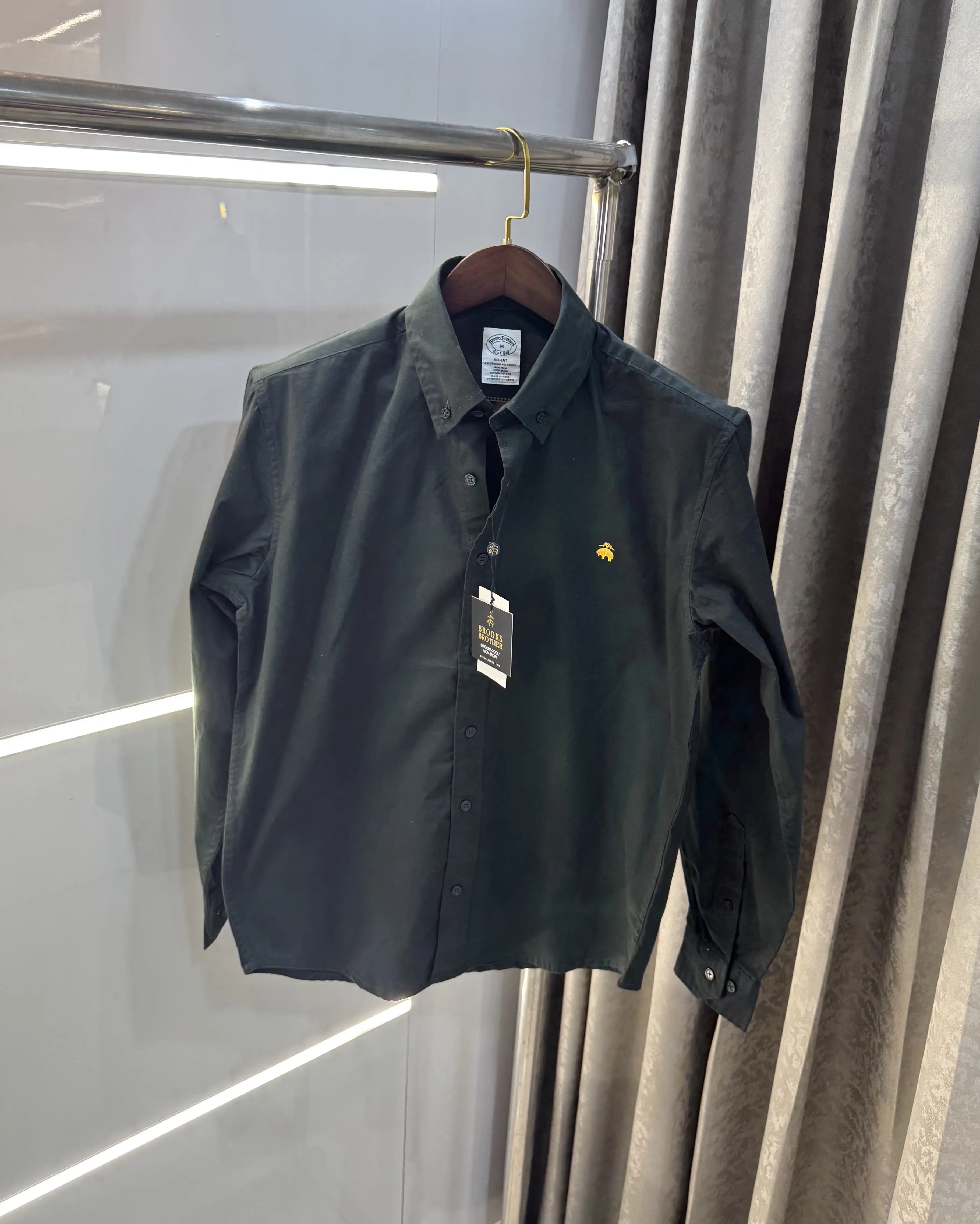 Brooks Brother Bottle Green Oxford Premium Shirt Secondary image