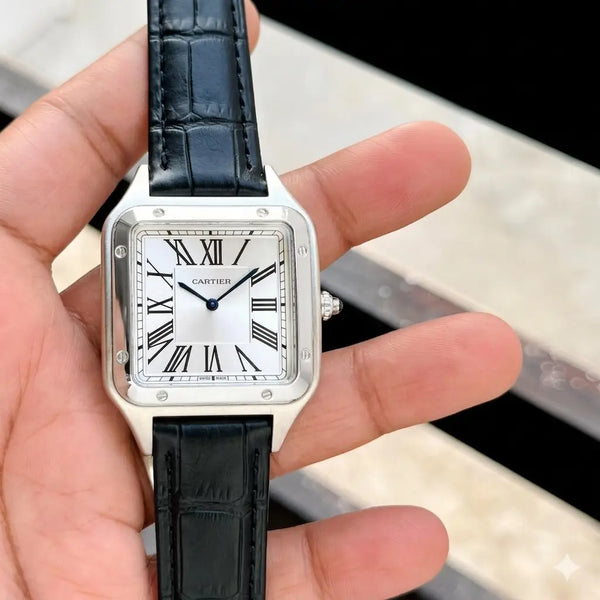 Cartier Santos Silver Black