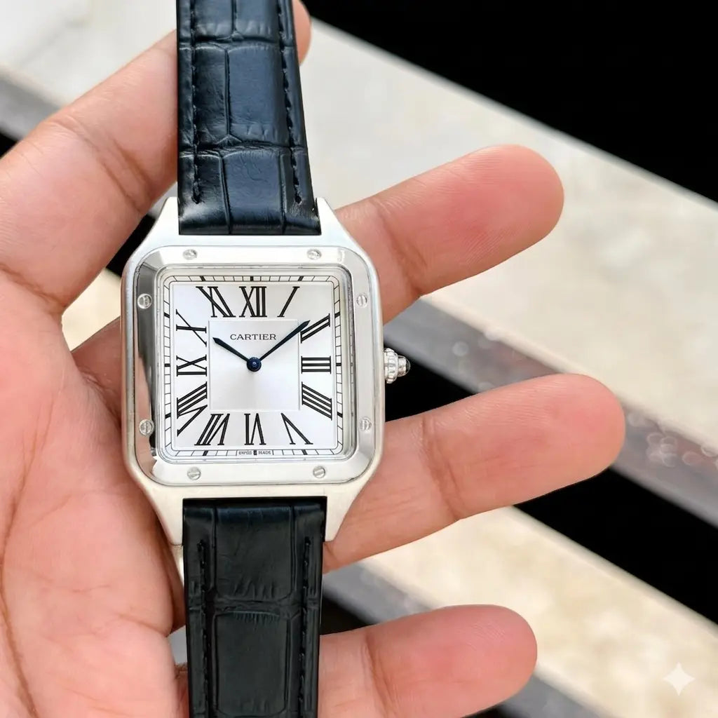 Cartier Santos Silver Black