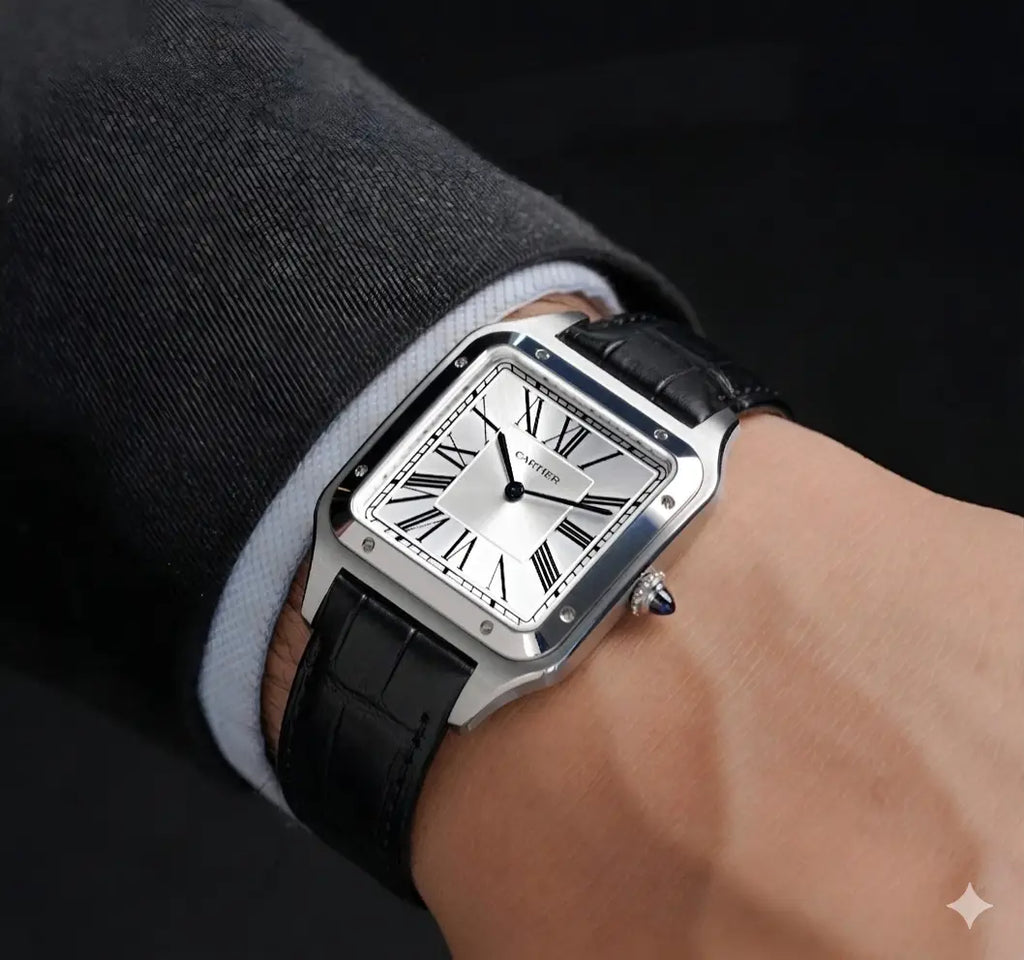 Cartier Santos Silver Black