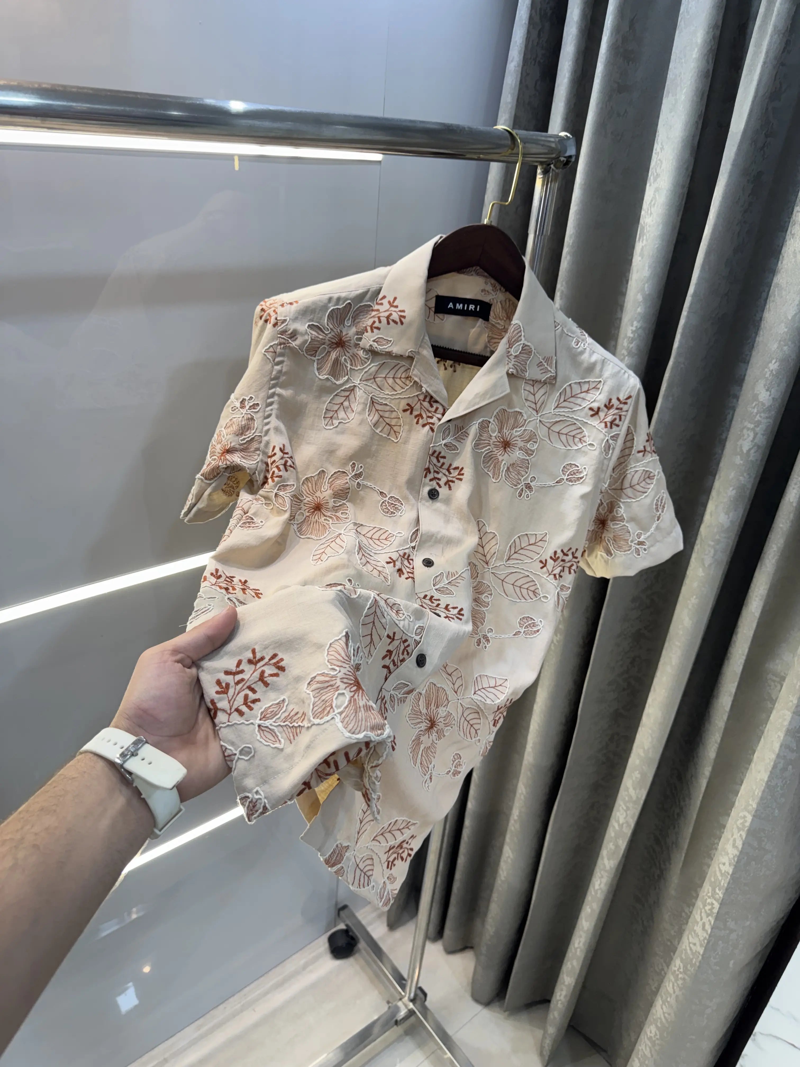 Amiri Cream Designer Premium Shirt