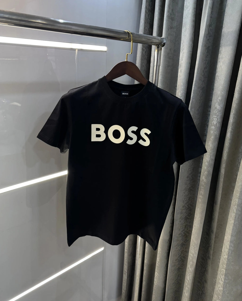 Hugo Bos s Black Logo Print Premium T-Shirt