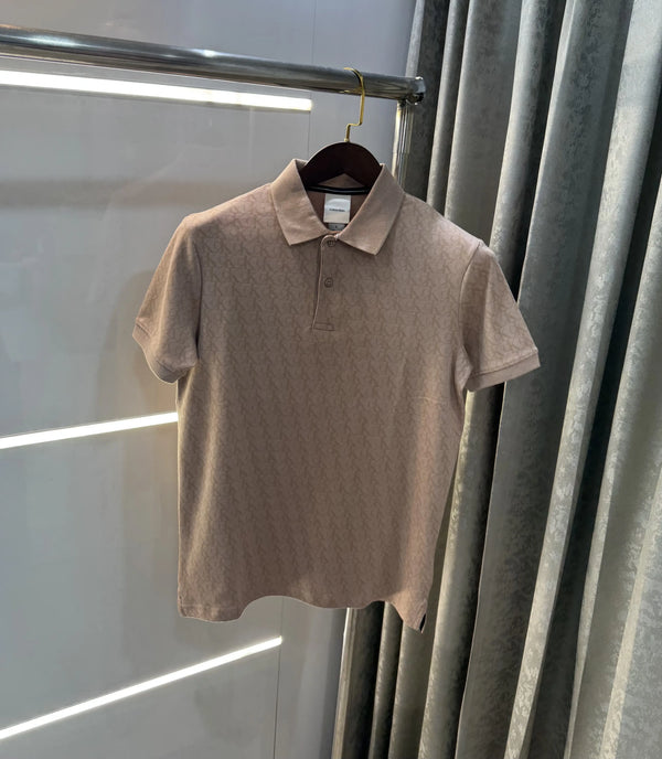 Calvin Klein Beige Logo Work Premium Polo T-Shirt