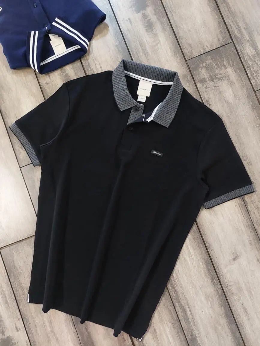 Calvin Klein Black Logo Work Premium Polo T-Shirt Secondary image