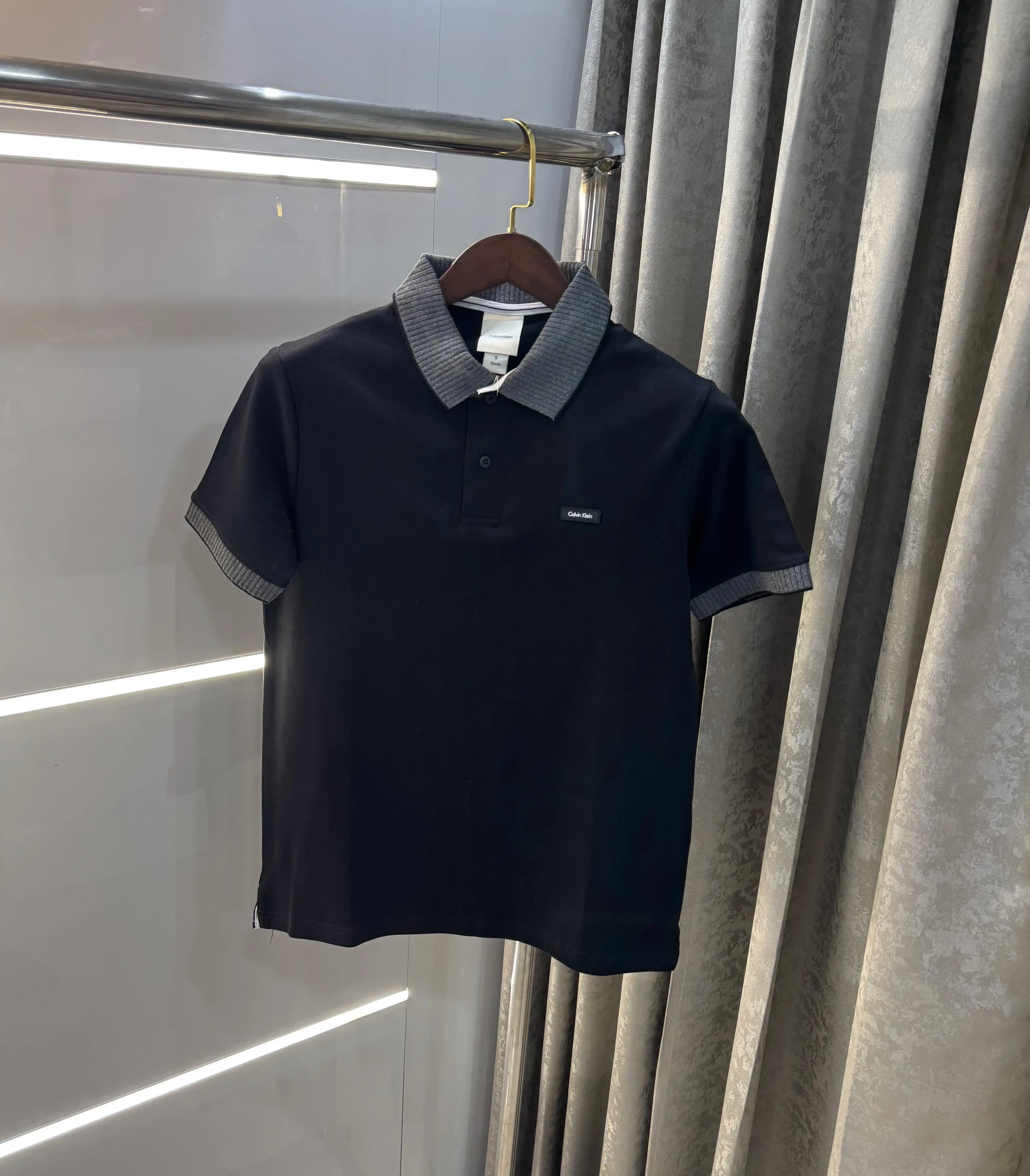 Calvin Klein Black Logo Work Premium Polo T-Shirt