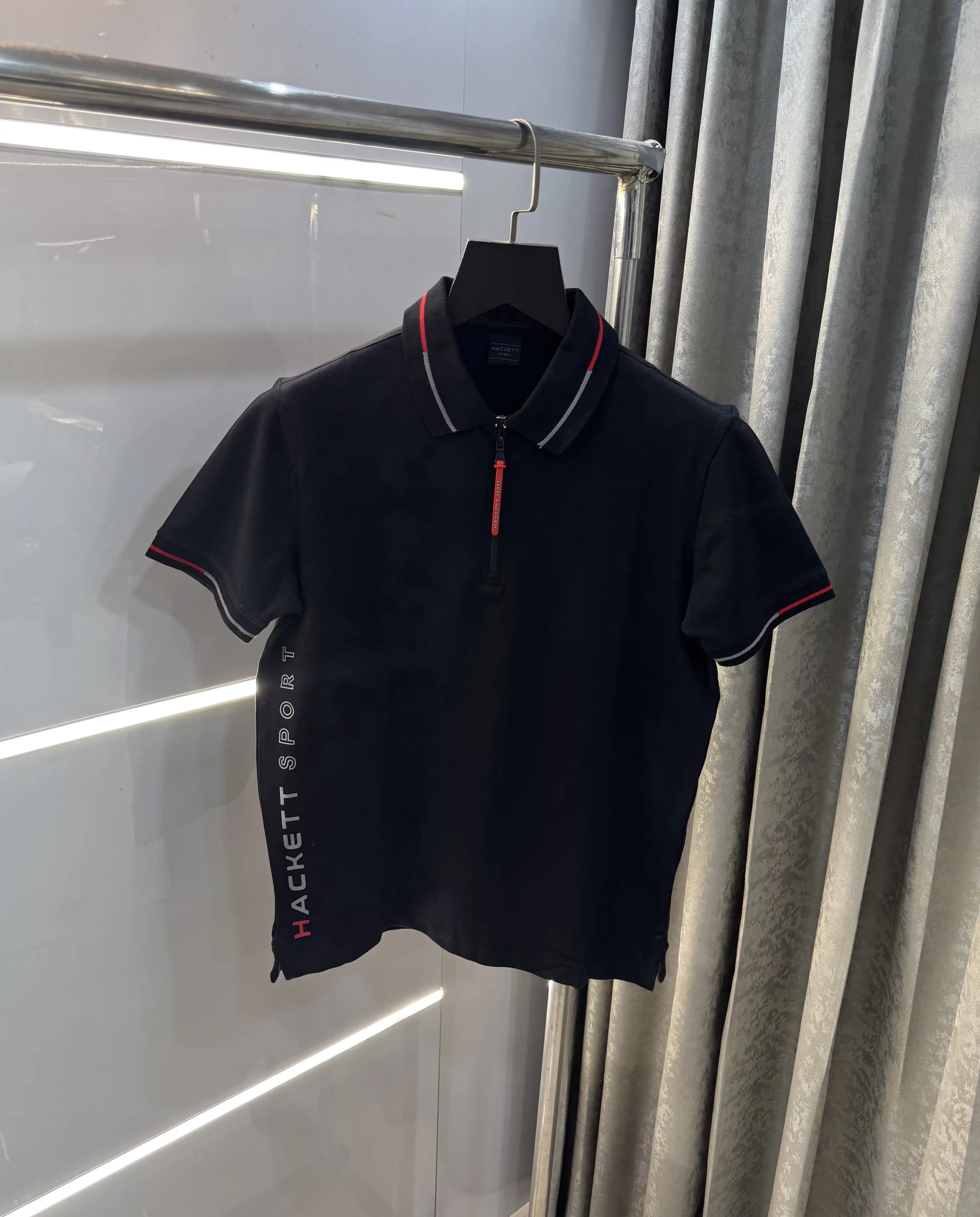 Hacket Black Logo Work Premium Polo T-Shirt