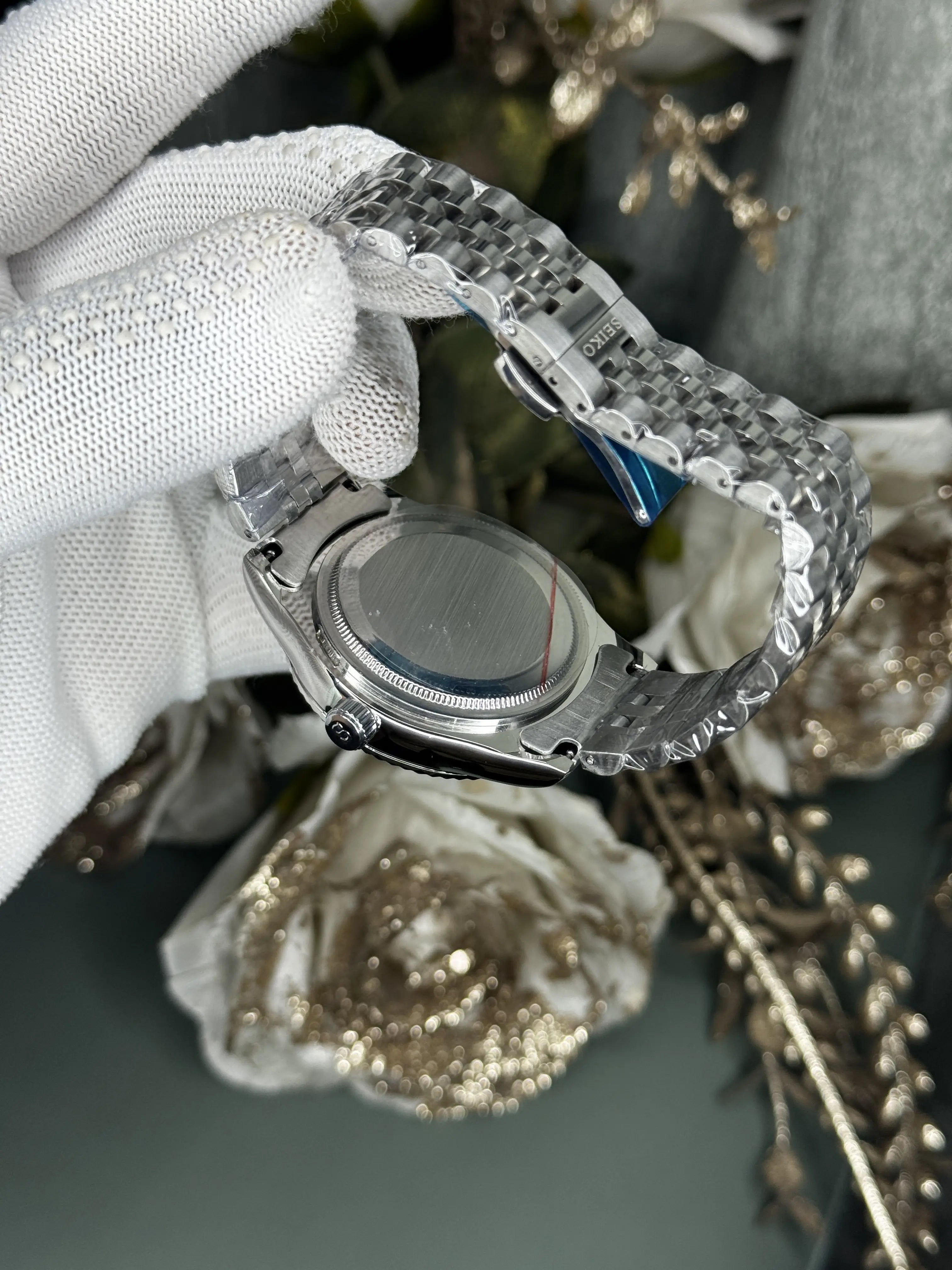Seik o Datejust Silver Olive Premium Watch