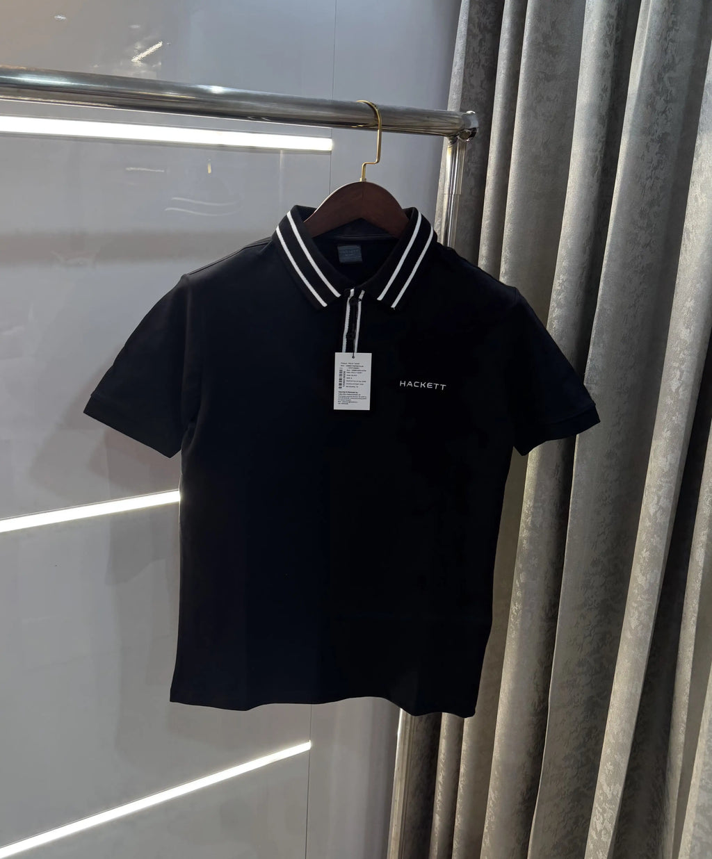 Hacket Black Logo Work Premium Polo T-Shirt
