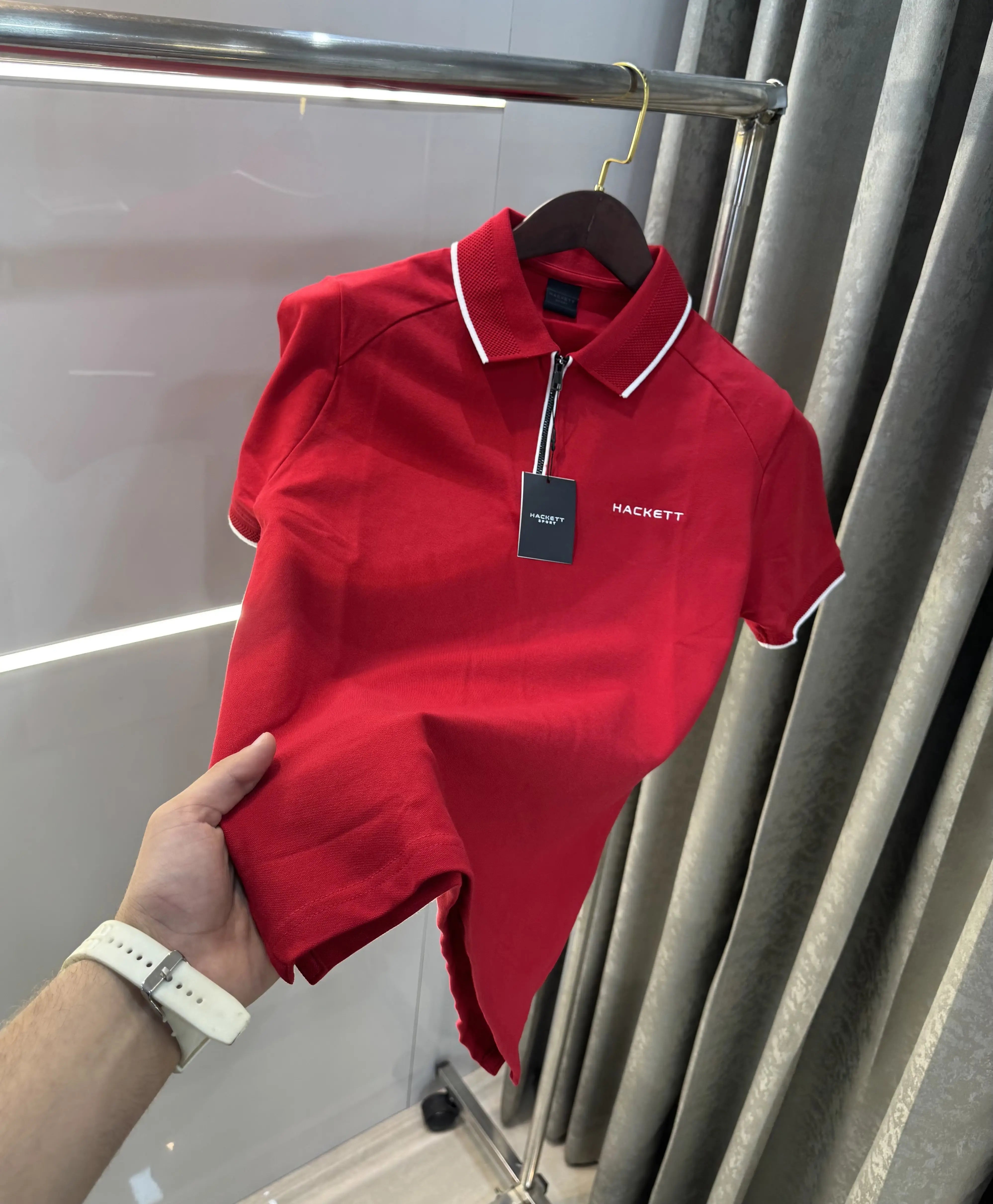 Hacket Red Logo Work Premium Polo T-Shirt Main image