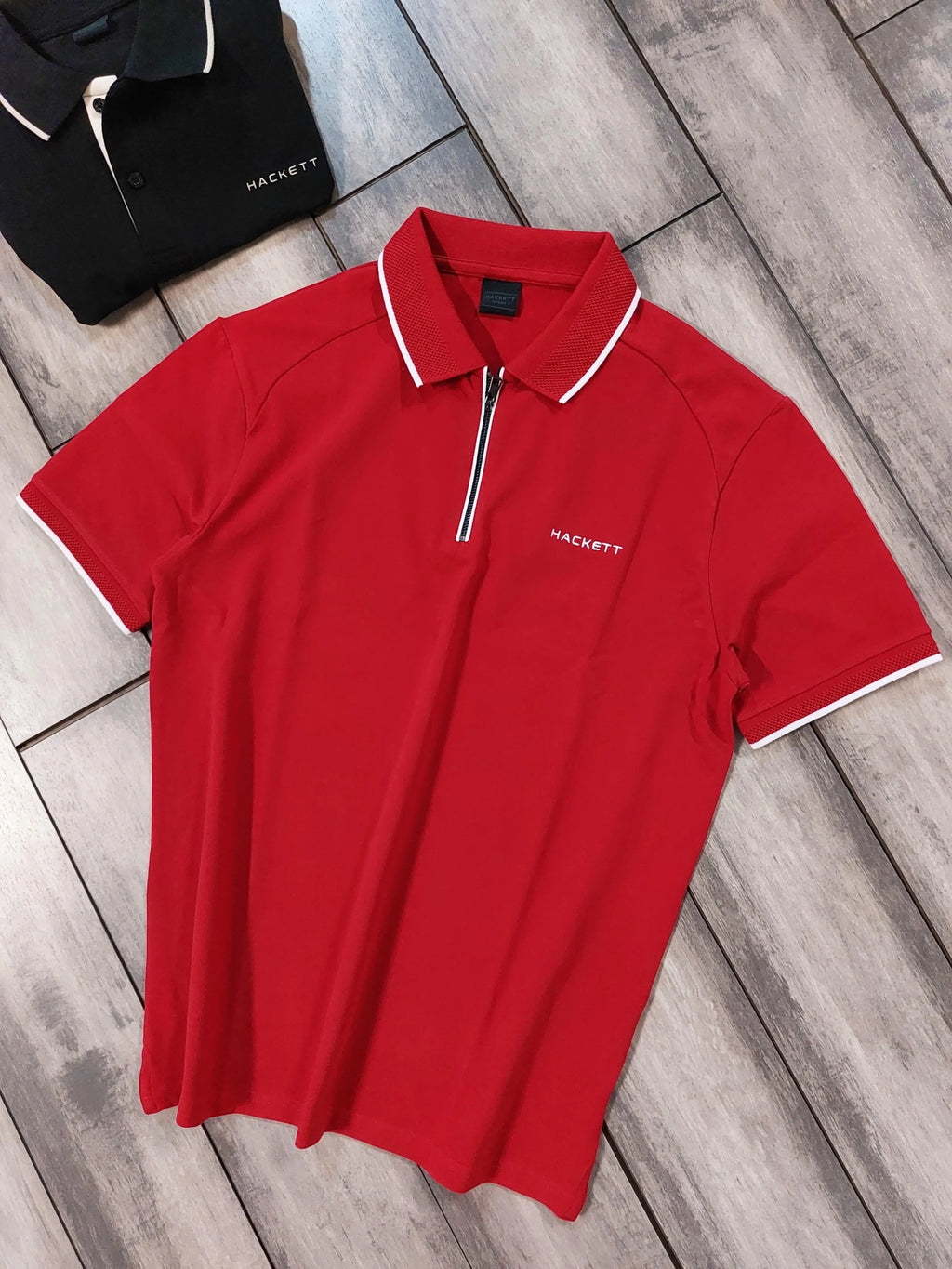 Hacket Red Logo Work Premium Polo T-Shirt