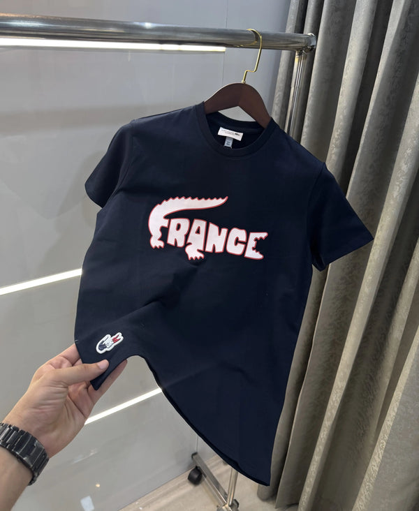 Lacost e Navy Blue Logo Work Premium Polo T-Shirt