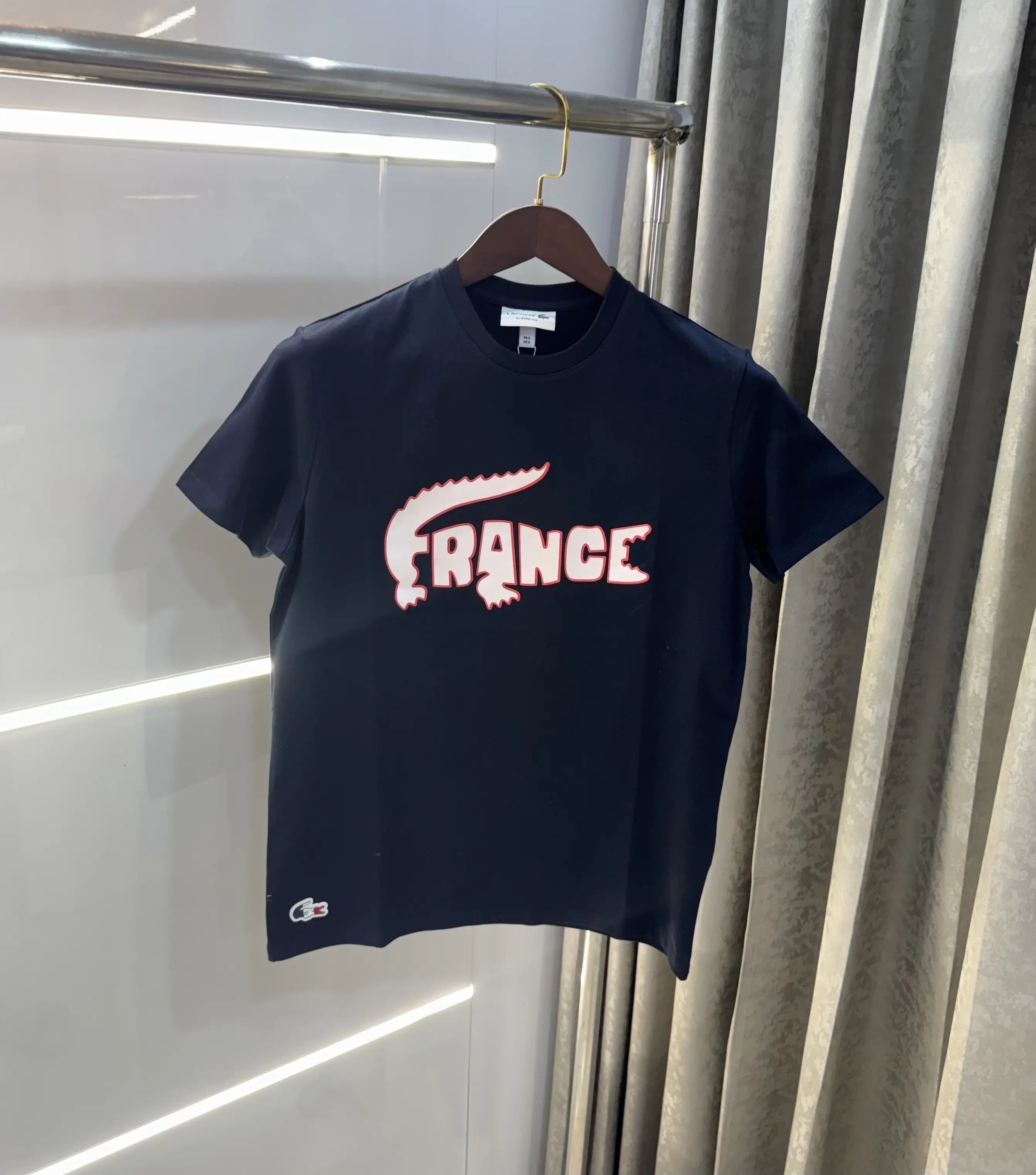 Lacost e Navy Blue Logo Work Premium Polo T-Shirt