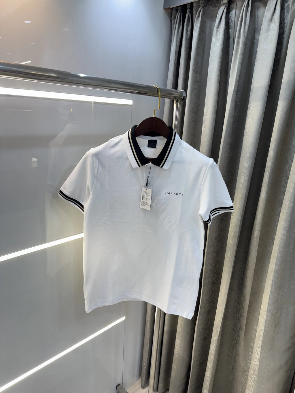 Hacket White Logo Work Premium Polo T-Shirt