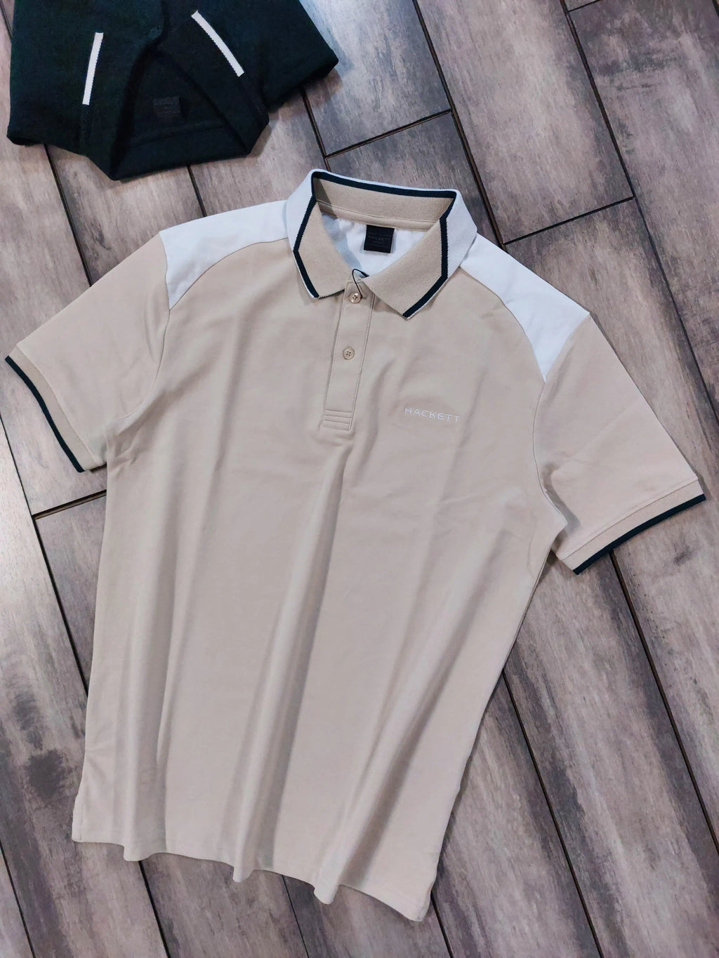 Hacket Cream Logo Work Premium Polo T-Shirt