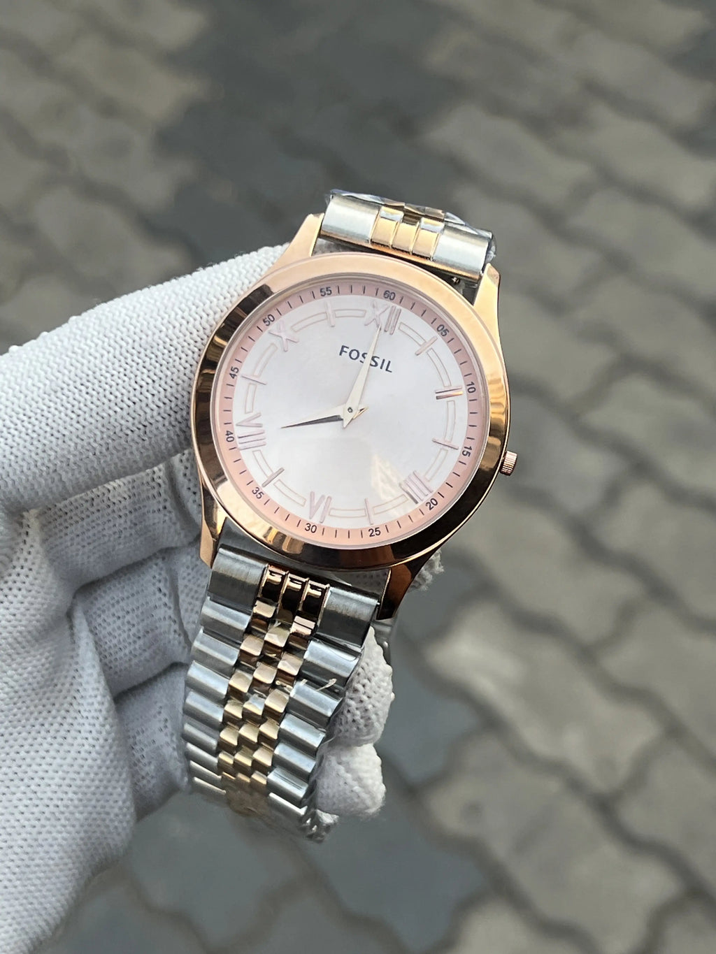 Fossi_l Slim Two Tone Brown