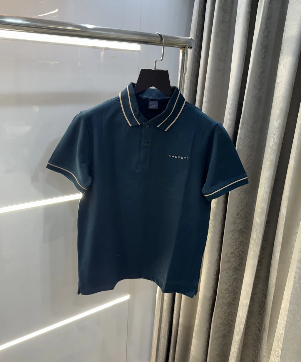 Hacket Bottle Green Logo Work Premium Polo T-Shirt