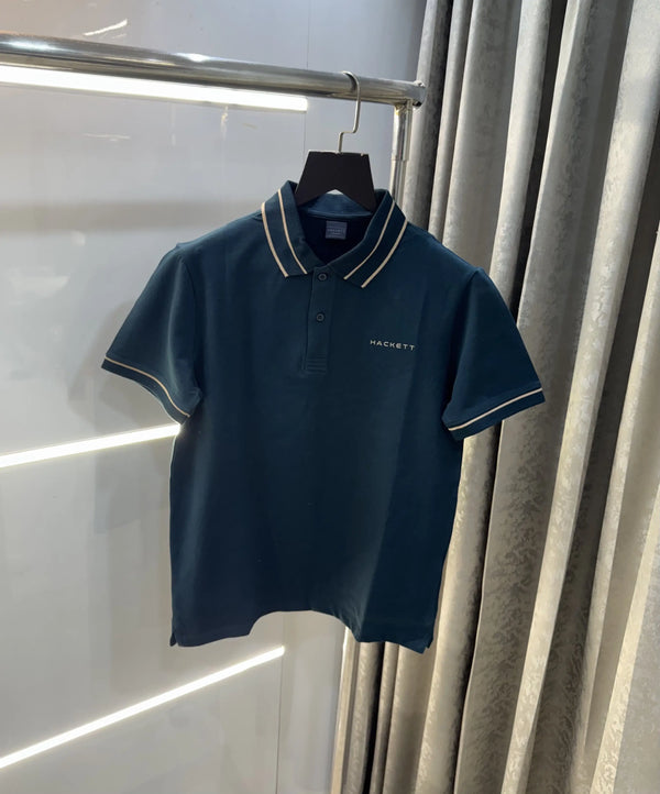 Hacket Bottle Green Logo Work Premium Polo T-Shirt