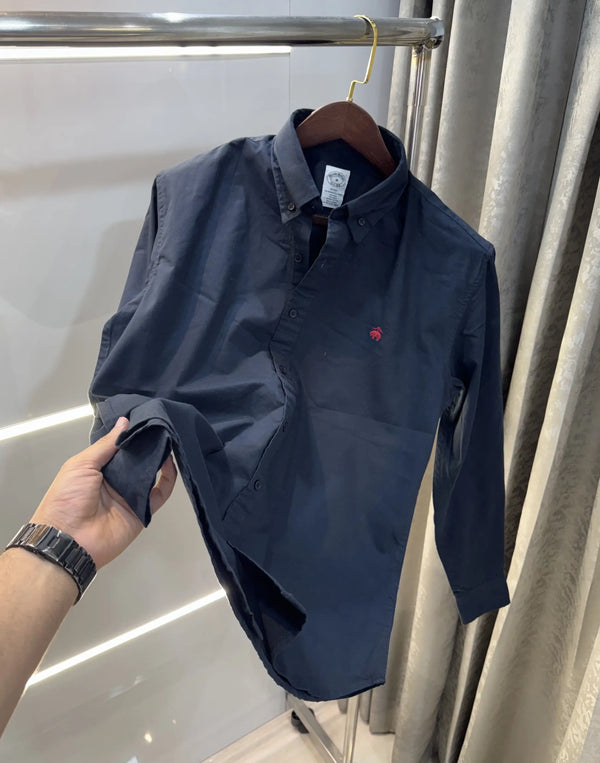 Brooks Brother Navy Blue Oxford Premium Shirt