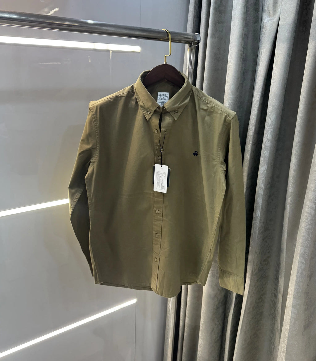 Brooks Brother Light Olive Oxford Premium Shirt