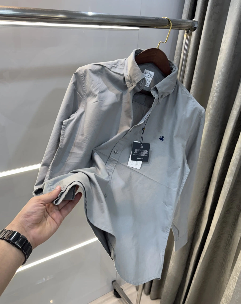 Brooks Brother Grey Oxford Premium Shirt