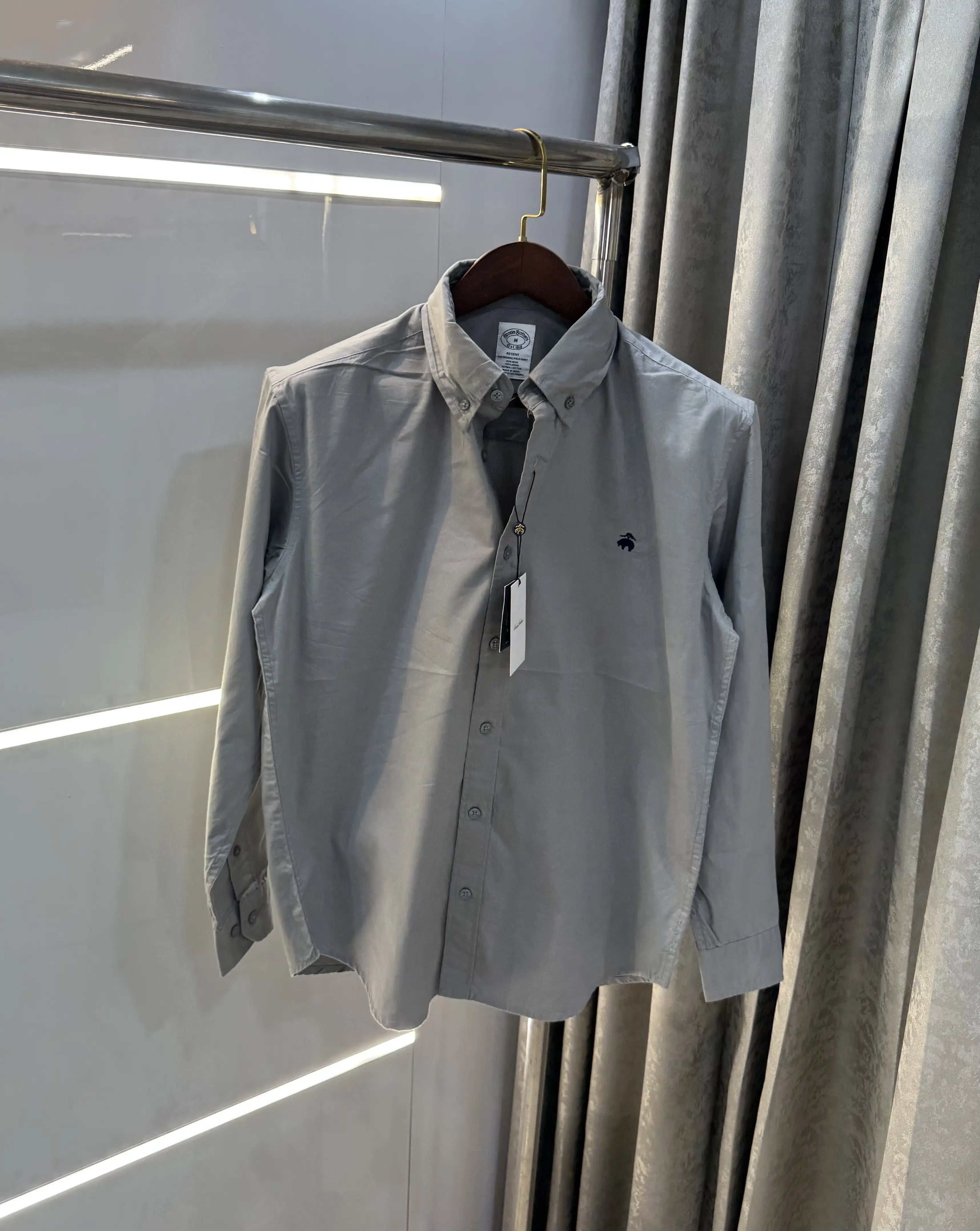 Brooks Brother Grey Oxford Premium Shirt Main image