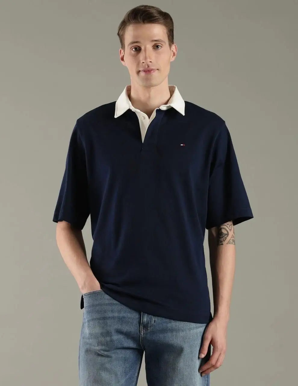 Tommy  Hilfiger Navy Blue Logo Work Premium Polo T-Shirt Secondary image