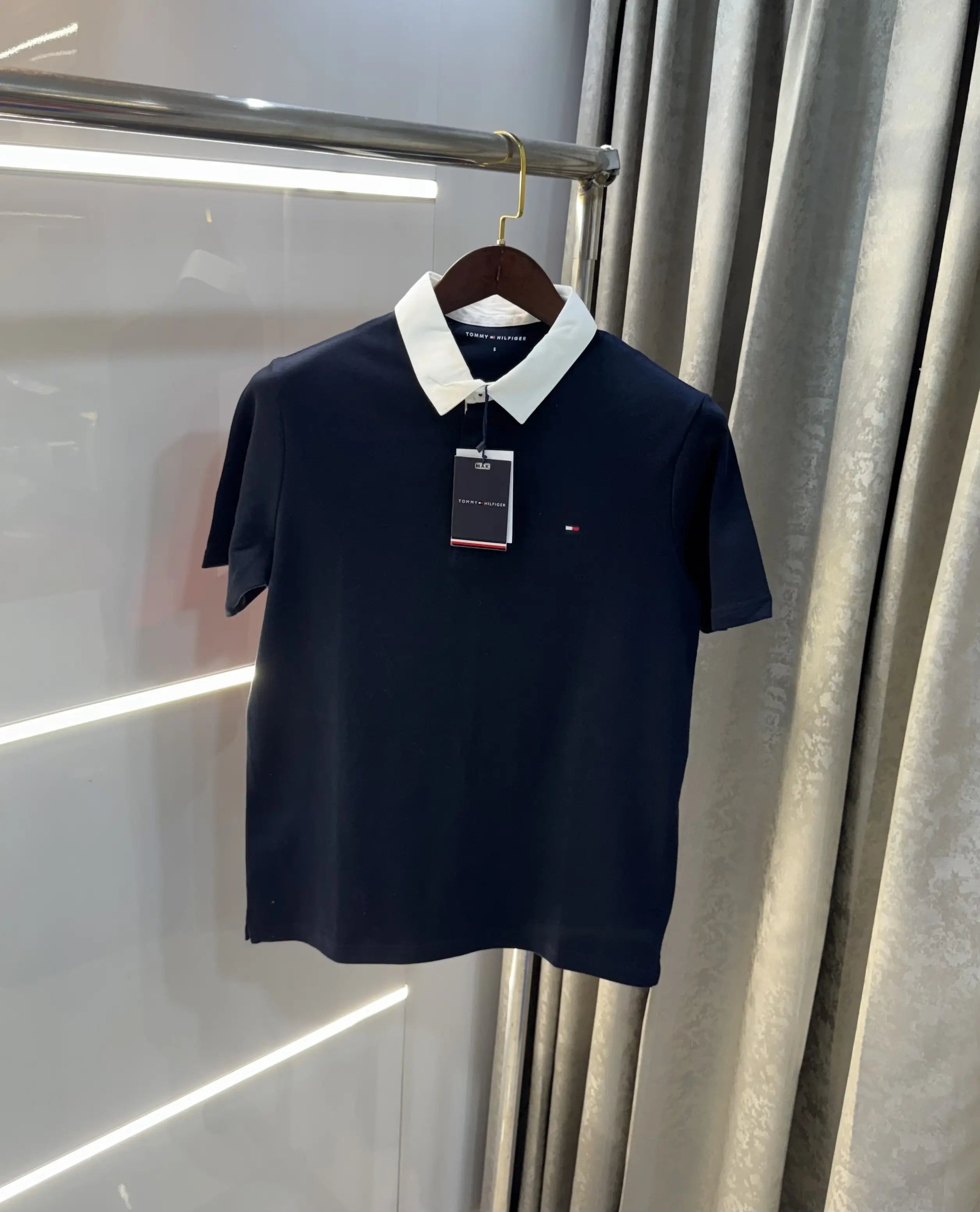 Tommy  Hilfiger Navy Blue Logo Work Premium Polo T-Shirt