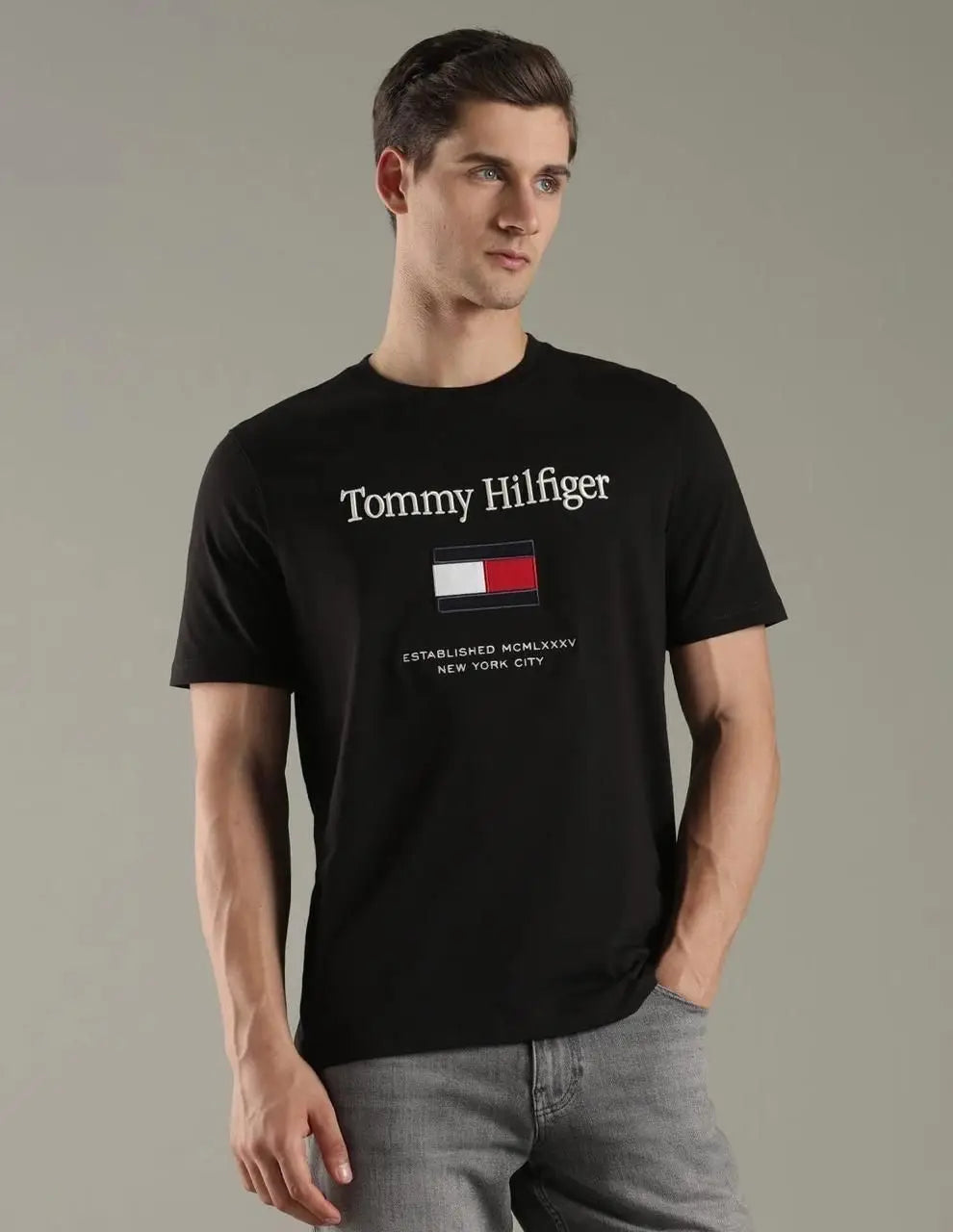 Tommy Hilfiger Black Logo Work Premium Polo T-Shirt