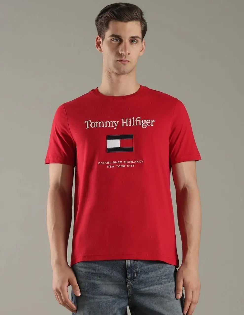 Tommy Hilfiger Maroon Logo Work Premium Polo T-Shirt Main image